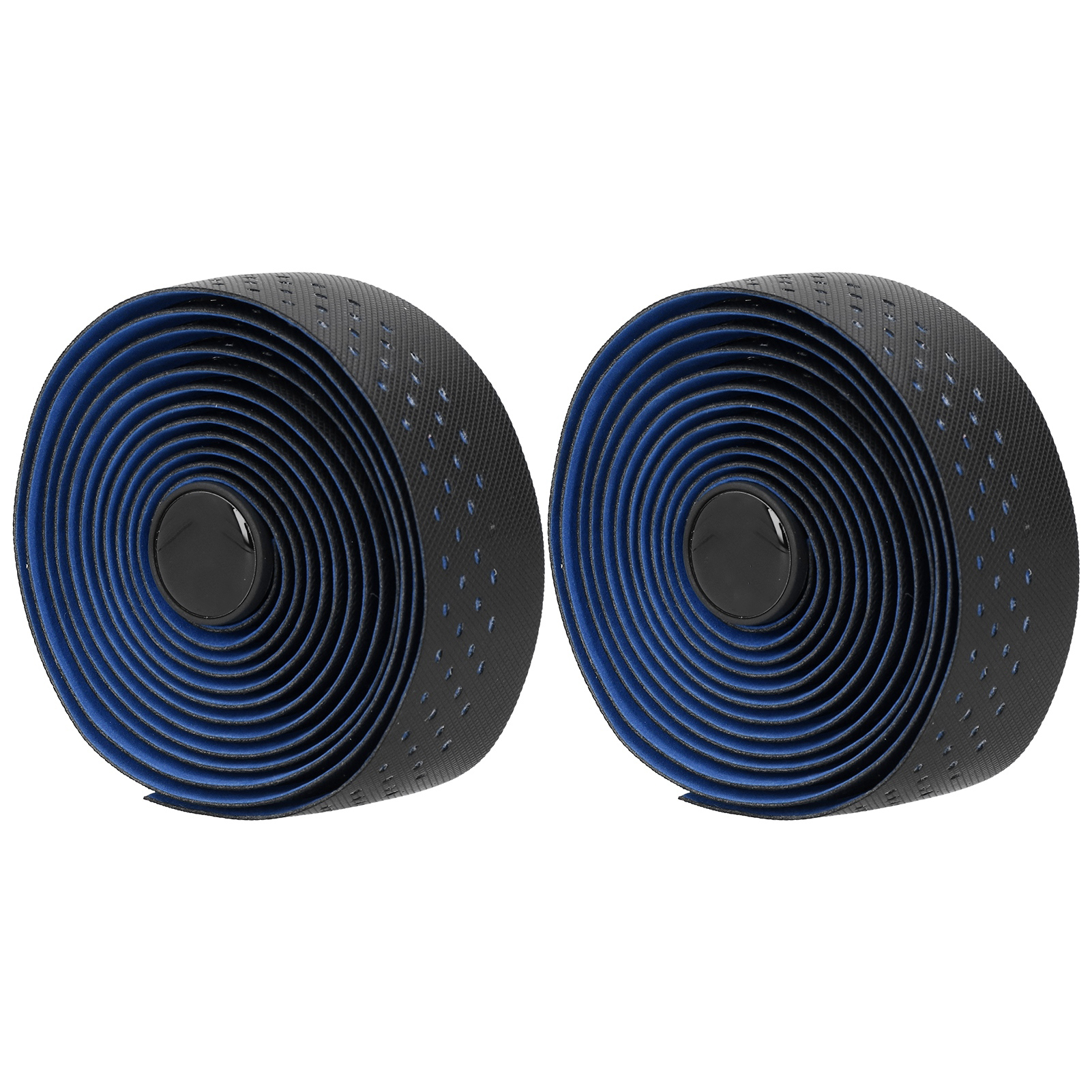 Atmungsaktive Lenkerbänder Für Rennräder, Rutschfeste Lenkergriffe Mit Lenkerstopfen (schwarz/blau)