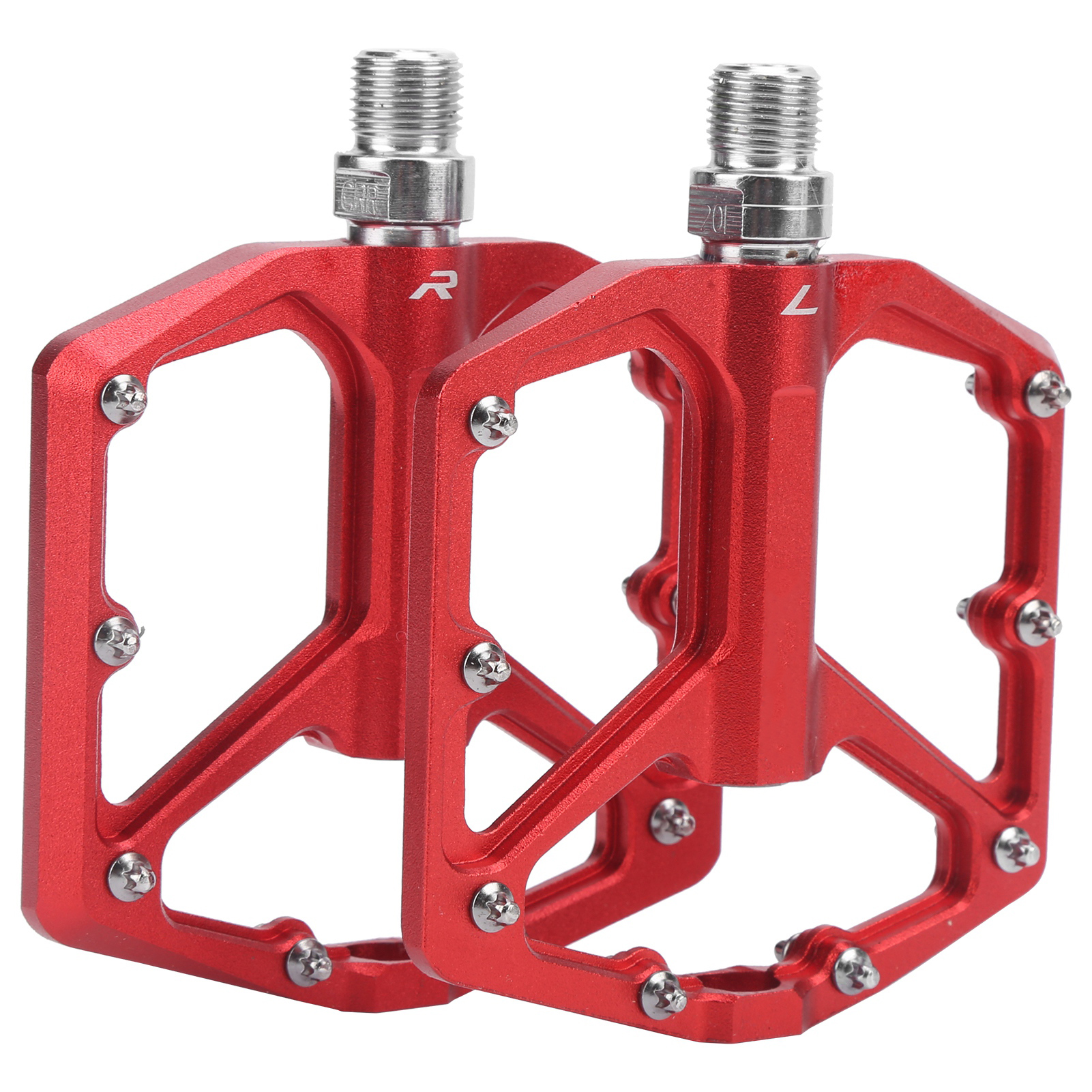 Paar Ztto Mountainbike-pedale Aus Aluminiumlegierung, Rutschfeste Plattformpedale (rot)
