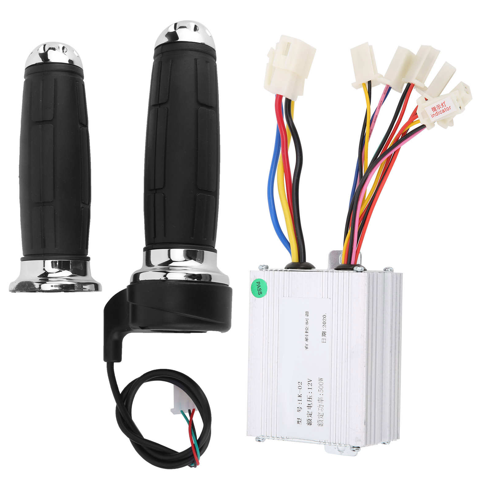 12v 500w Fahrrad-gasgriffe Mit Bürstensteuerung, Rutschfester Beschichtung, Zubehör Für Elektrofahrräder