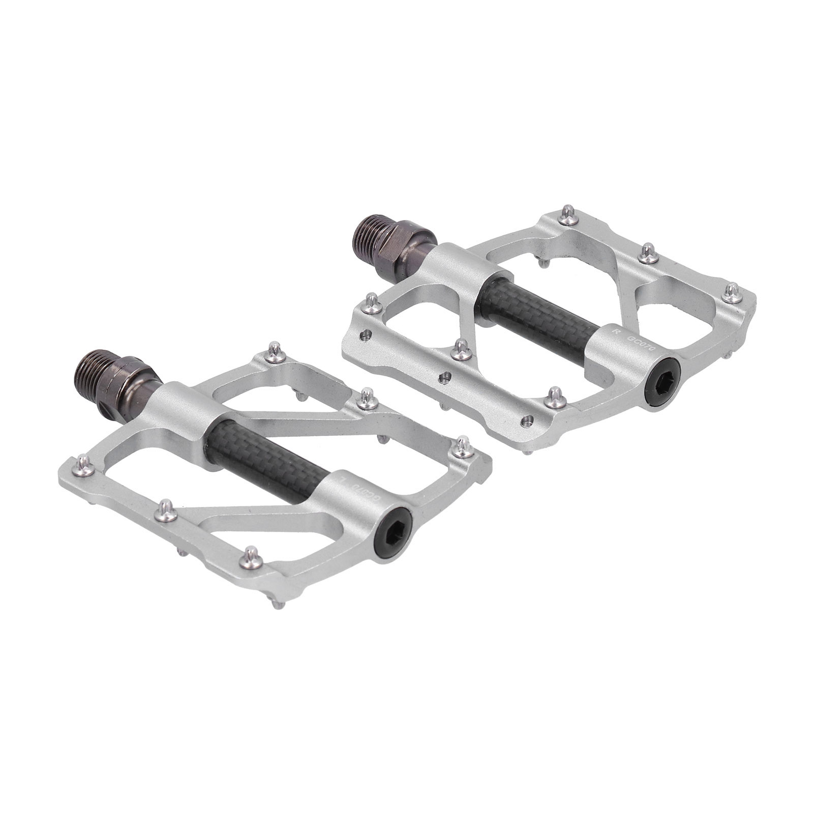 Gub 1 Paar Mountainbike-pedale Rennradpedale 3-lager-pedale Mit Rutschfesten Nägeln (titan)