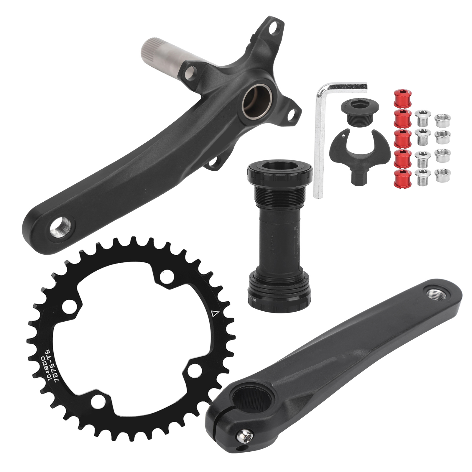 Ztto 170 Mm Fahrradkurbelgarnitur Mountainbike-kurbel Tretlager 36t Kettenblatt Kurbelarmset