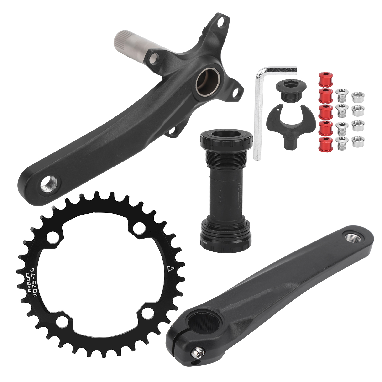 Ztto 170 Mm Fahrradkurbelgarnitur Mountainbike-kurbel Tretlager 34t Kettenblatt Kurbelarmset