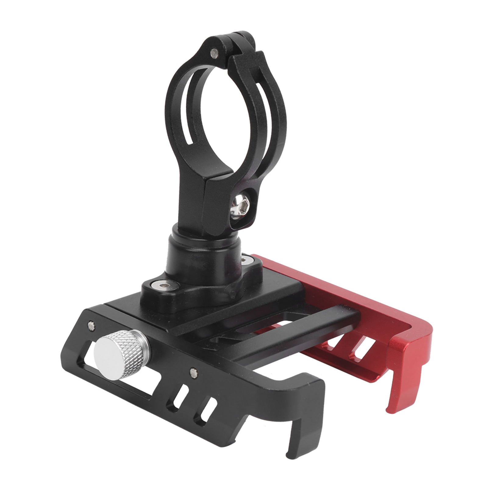 Verstellbarer Motorrad-handyhalter Aus Aluminiumlegierung, 360° Drehbar, Fahrrad-handyhalterung, Schwarz + Rot