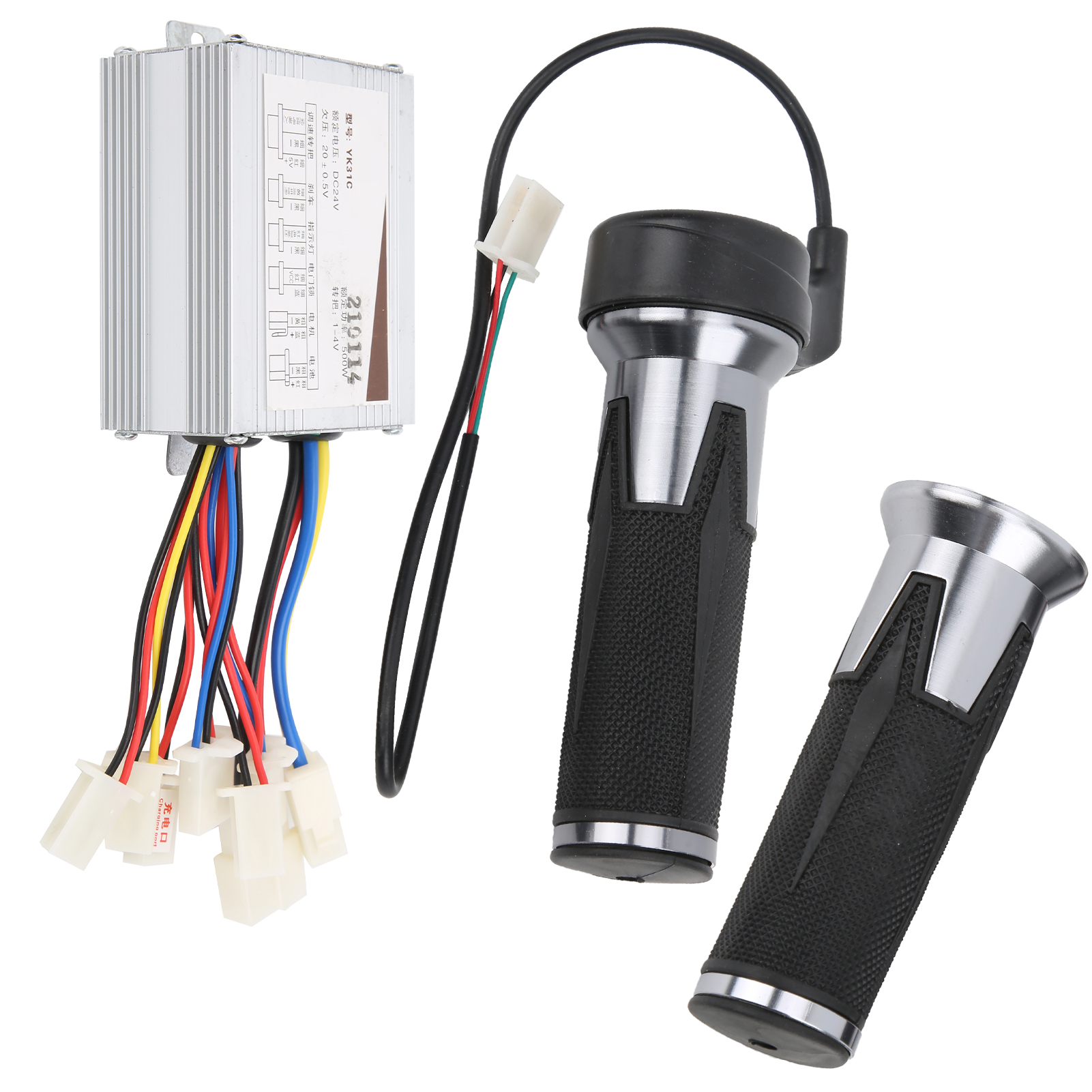 24v 500w Universal-gasgriffe Für Fahrräder Mit Bürstensteuerung Und Rutschfestem Griff – Fahrradzubehör