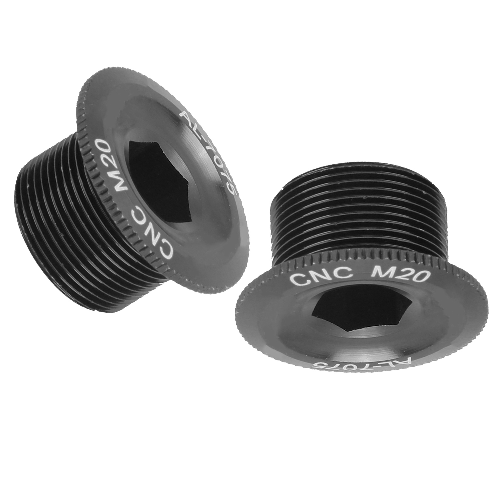 2 Stück Mountainbike-kurbelarm-befestigungsschrauben, Kurbelsatzschraubenkappen Aus Aluminiumlegierung, M20, Schwarz