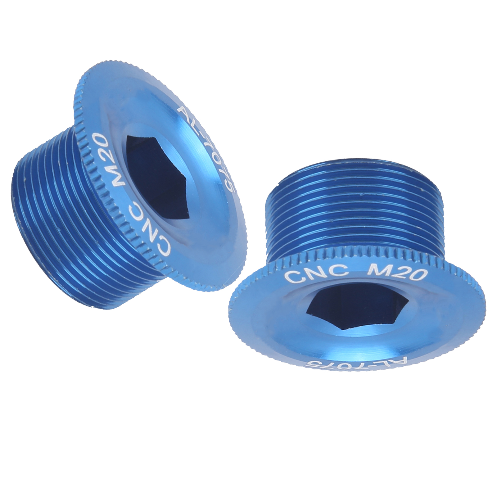 2 Stück Mountainbike-kurbelarm-befestigungsschrauben, Kurbelsatzschraubenkappen Aus Aluminiumlegierung, M20, Blau