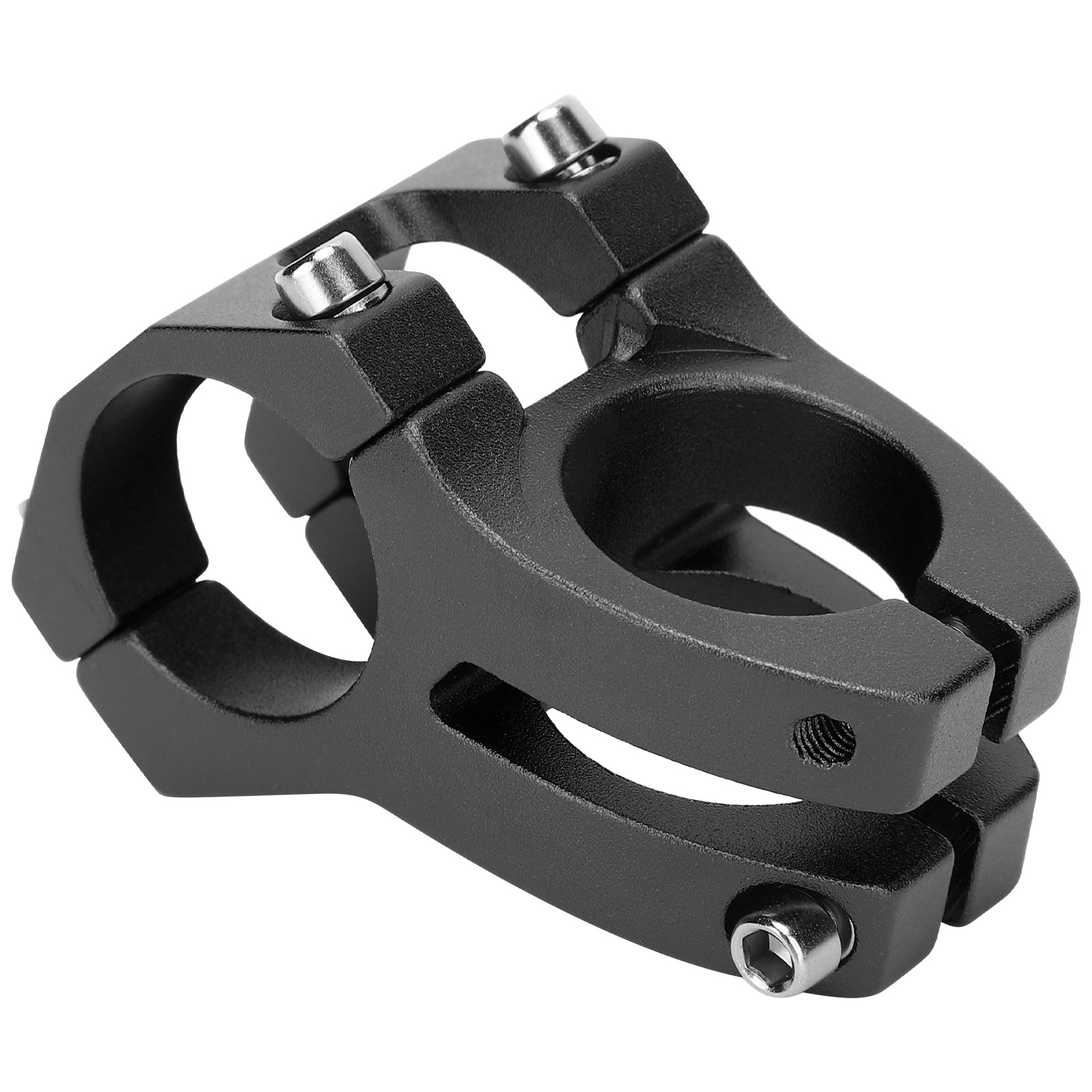 Lunje Mountainbike-vorbau, Kurzer Lenker, Aluminiumlegierung, Hohlprofil, 31,8 X 35 Mm, Schwarz
