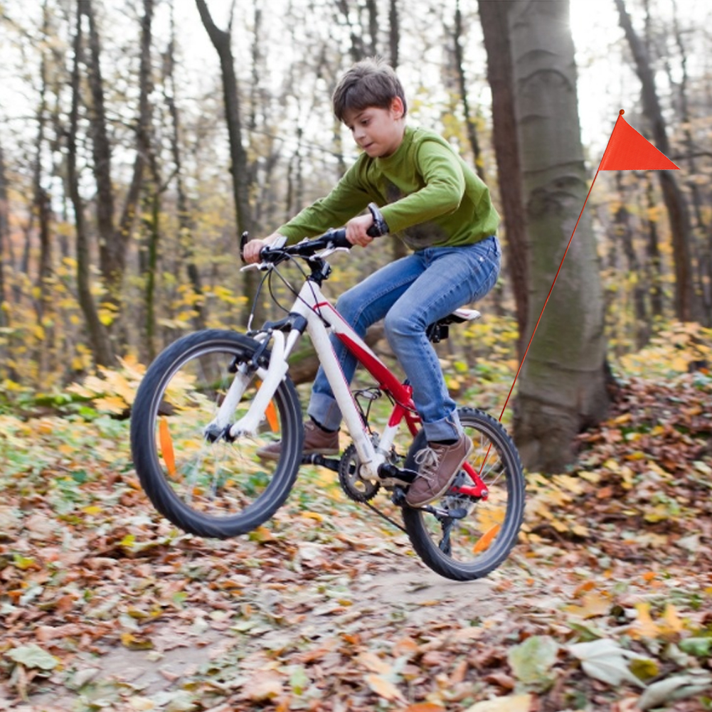 Sicherheitsflaggen-set Für Kinder-mountainbikes, Dreieckige Sicherheitsflagge Mit Montagehalterung