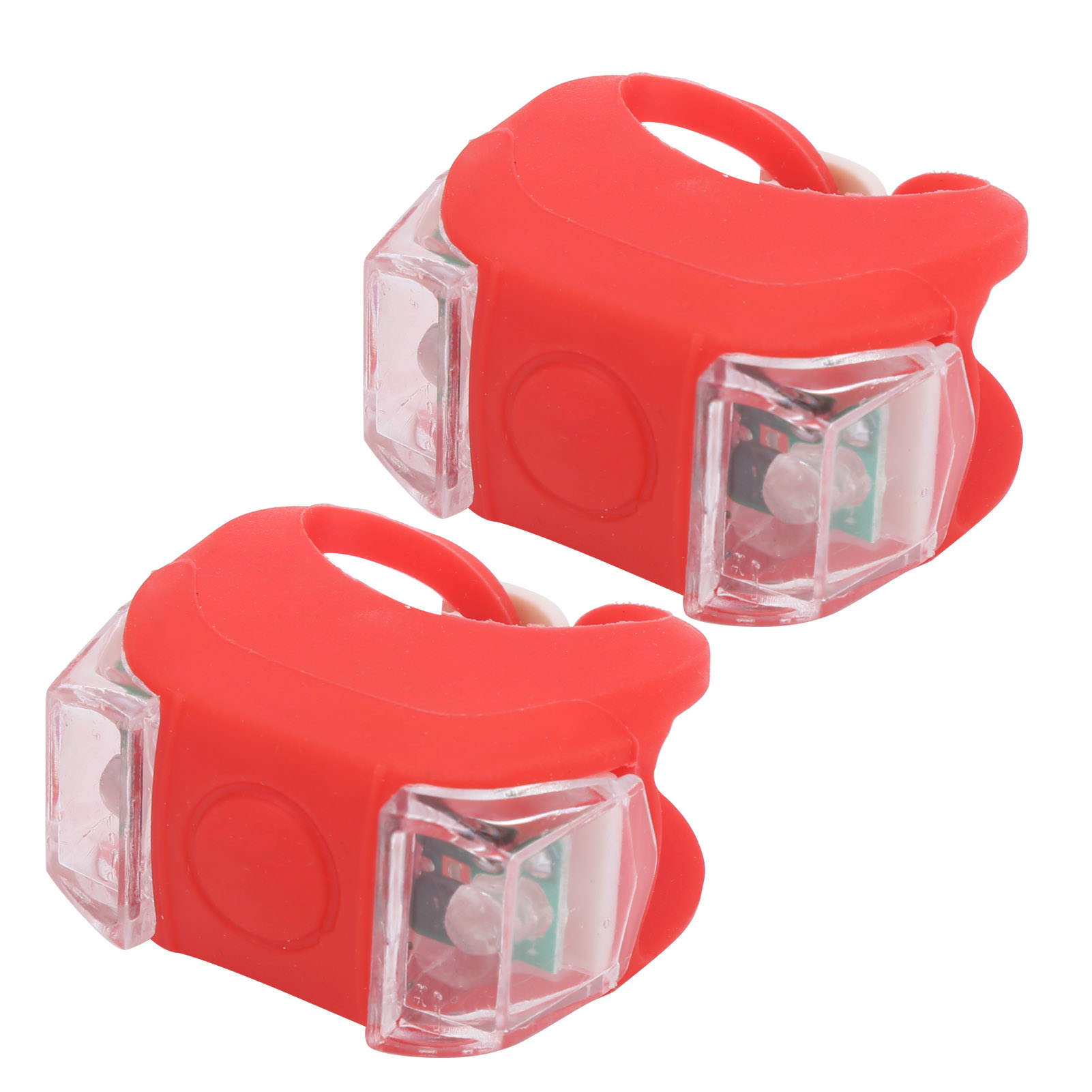Stück Led-fahrradlichter, Vorder- Und Rücklicht, Sicherheitswarnleuchten, Farbige Lampen, 3 Leuchtmodi, Wasserdicht, Fahrradzubehör, Rot
