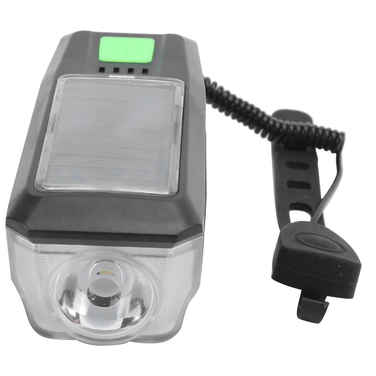 Solarbetriebene Led-fahrradlampe, Wasserdicht, Mit Klingel, Usb-ladefunktion Und Hupe