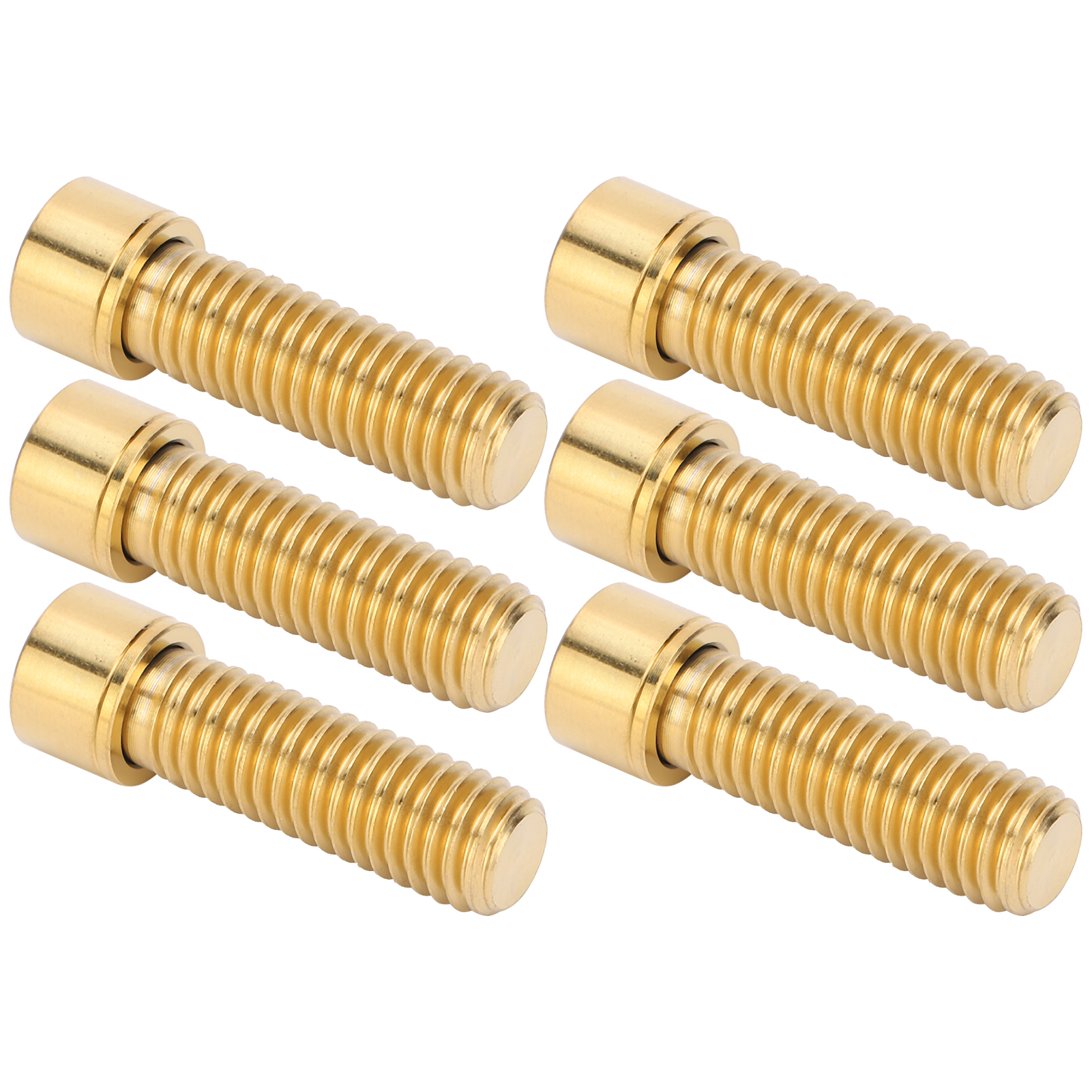 6 Stück M8x25mm Steuersatz-vorbauschrauben Lenkerbolzen Titanlegierung Fahrradersatzteil Zubehör Gold