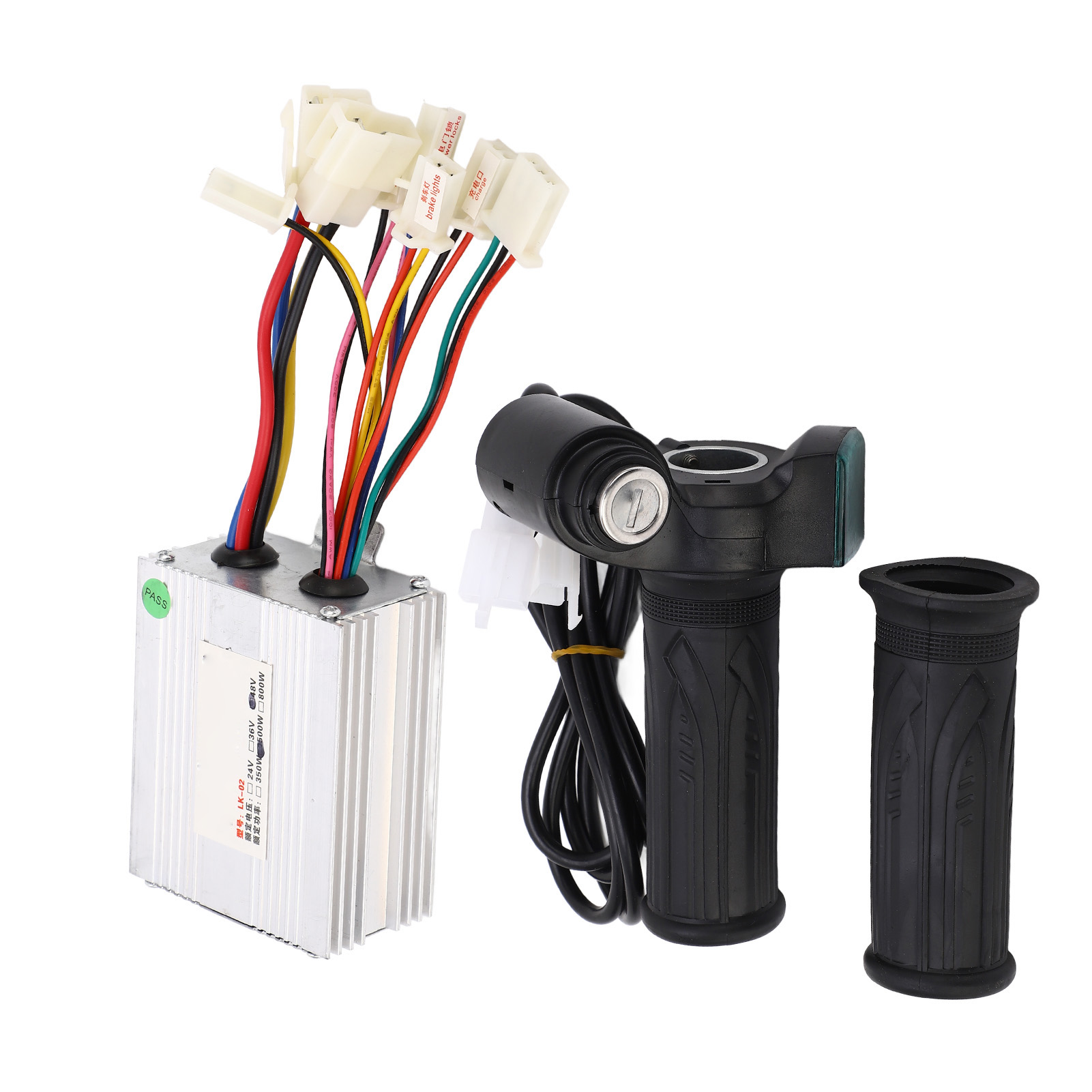 Fahrradcontroller Mit Leistungsanzeige Und Gasgriffen, Bürstencontroller-kit Für Elektrofahrräder, Geeignet Für Dreiräder Und Roller, 48v 500w.