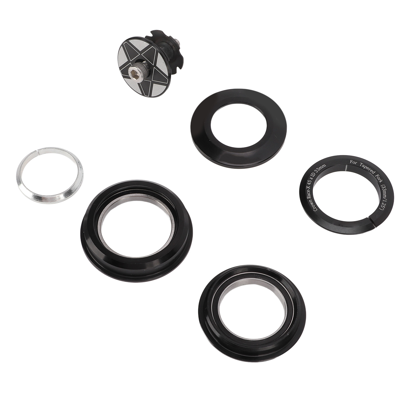 Risk Dual-bear-steuersatz Für Gerade Und Konische Rohre 44-50,6 Mm Mit Originalem 1,25-zoll-konusrohr.