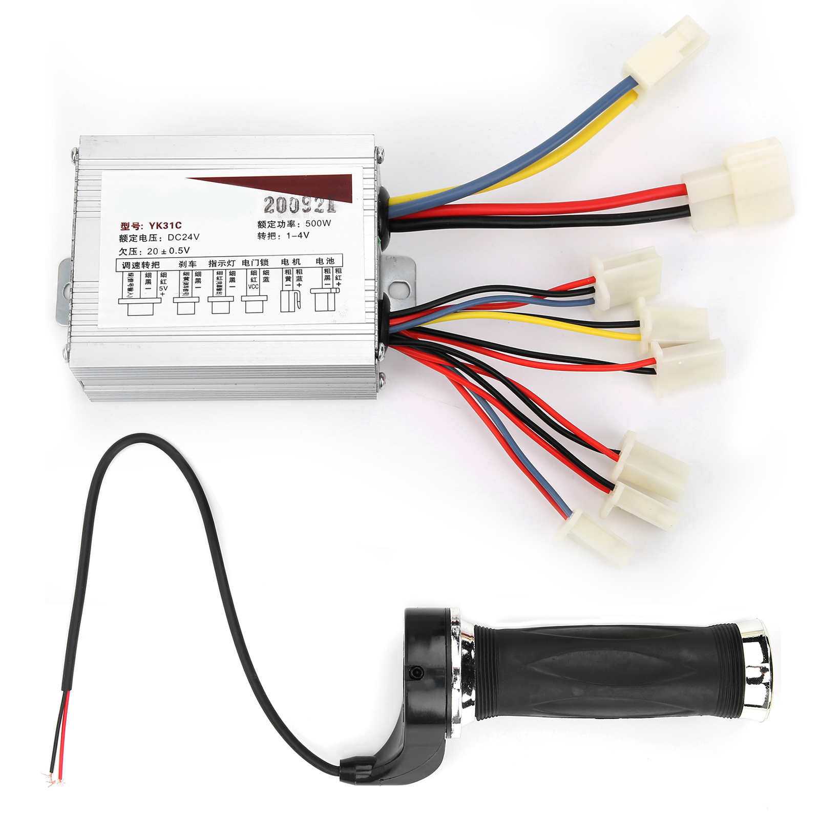 Galvanisiertes Gasgriffset Mit 24v 500w Bürstenregler Für Elektrofahrräder