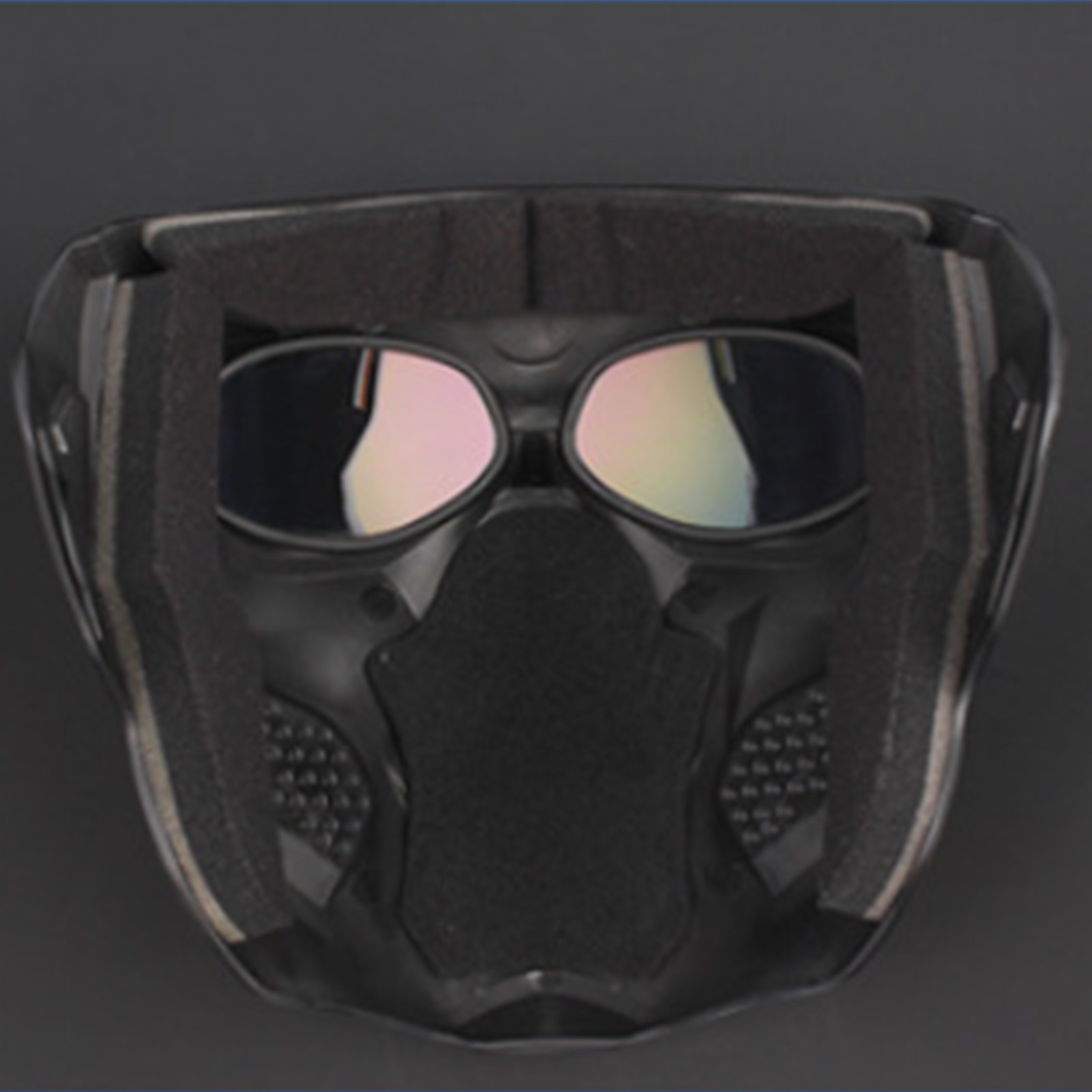 Radbrille, Totenkopfmuster, Abs-rahmen, Polycarbonatgläser, Schützt Ihre Augen.