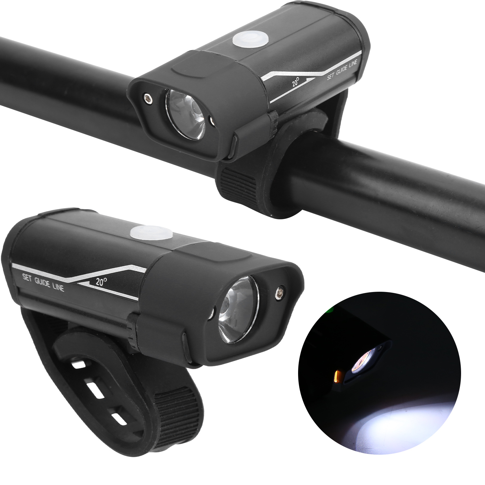 Hochleistungs-led-frontlicht Für Mountainbikes, Ideal Für Nächtliche Fahrten Im Freien.