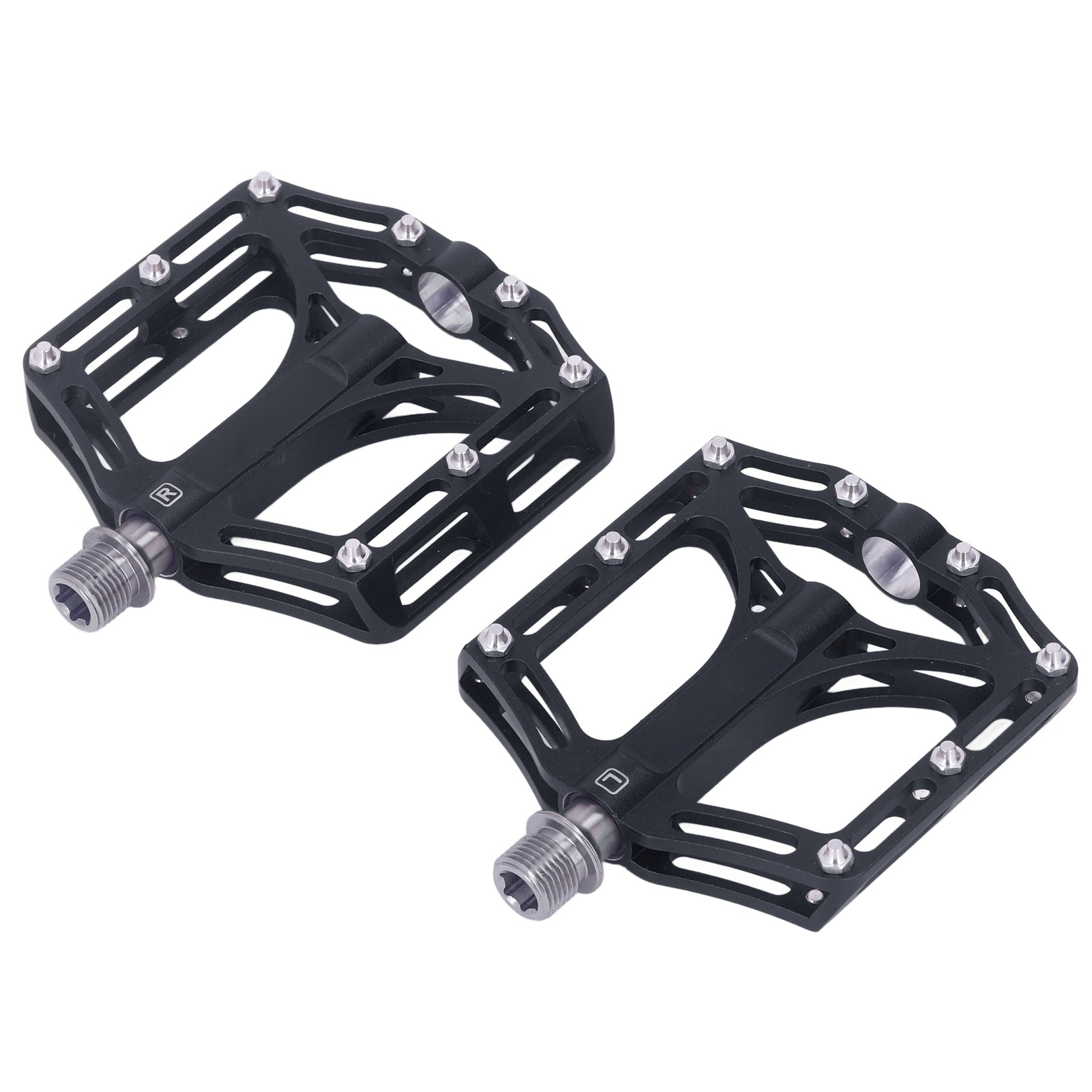 1 Paar Leichte Universal-mountainbike-pedale Aus Titanlegierung Für Rennräder, Mountainbikes Und Bmx-räder, Schwarz