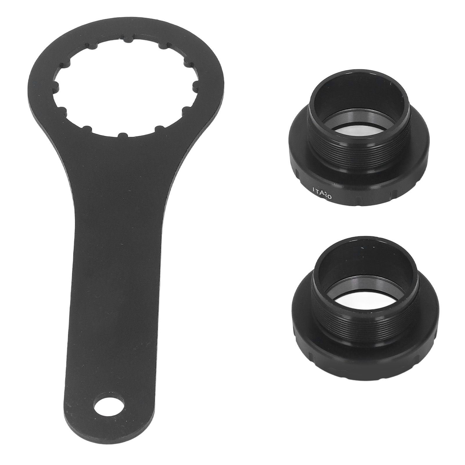 Hochfestes Und Leichtes Tretlagergehäuse Aus Aluminiumlegierung Mit Gewinde Für Fahrräder, Inklusive Schlüssel, Geeignet Für Mountainbikes.