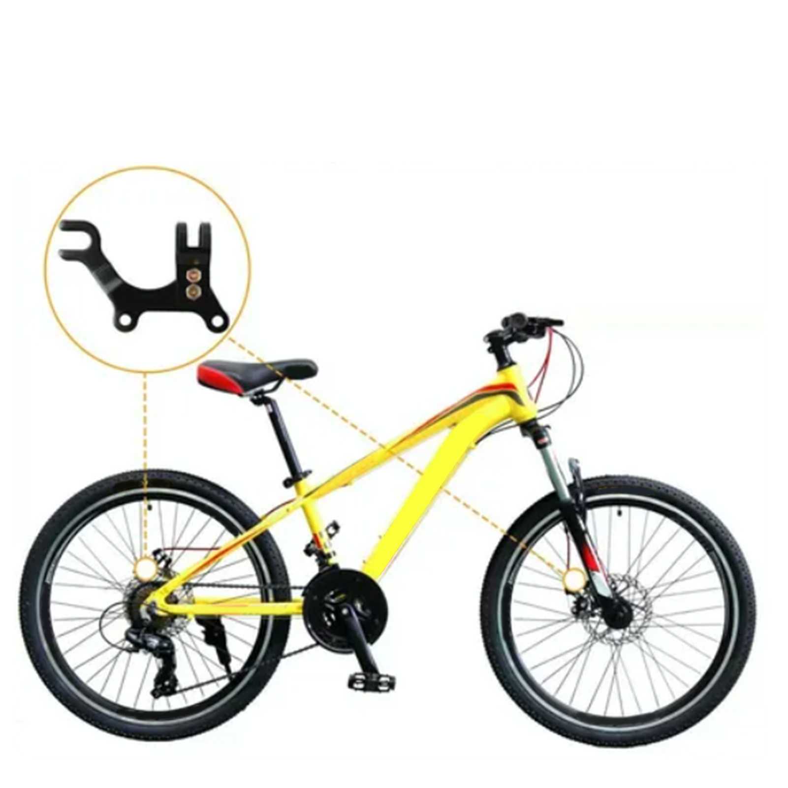 22-mm-fahrradscheibenbremsaufnahme, Stahl, Einfache Montage, Praktischer Adapter Für Mountainbike-scheibenbremsen