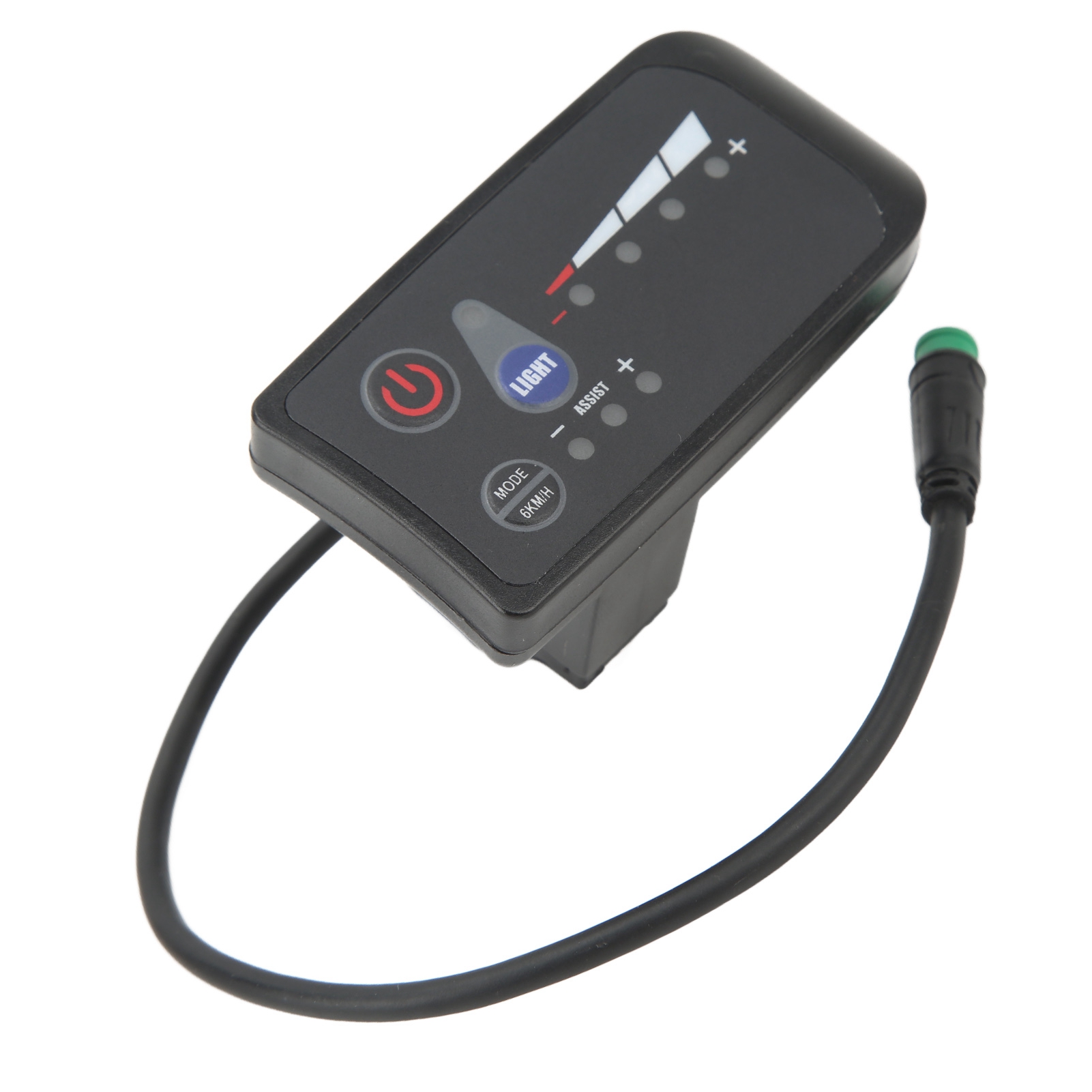 Leistungsmesser Für Elektrofahrräder, Wasserdicht, 5-polige Schnittstelle, Abs-gehäuse, Led-anzeigefeld, Kompatibel Mit 24v-fahrrädern.