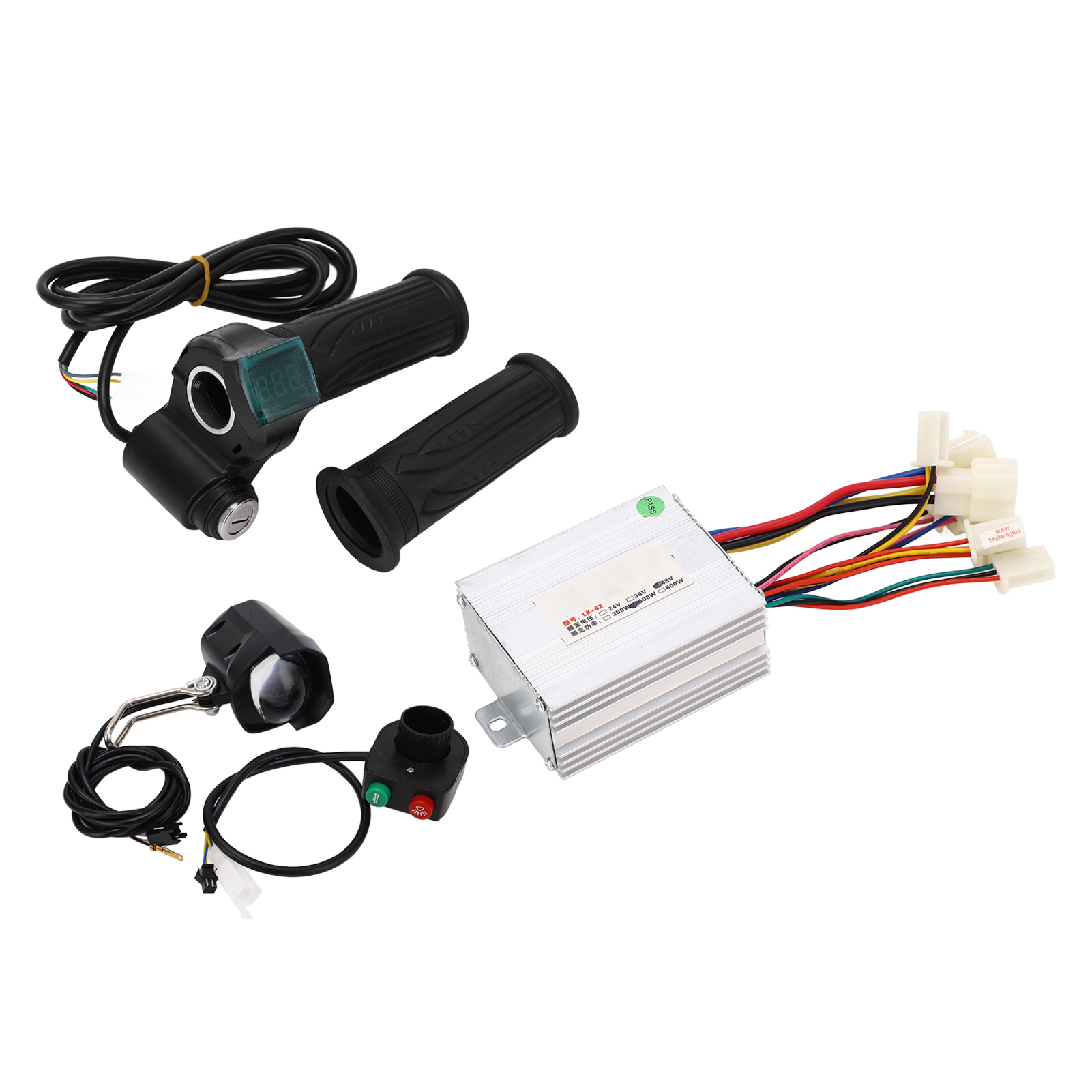 48v 500w Elektrofahrrad-gasgriff-set, Stabilisator-lenker-set Mit Scheinwerfer