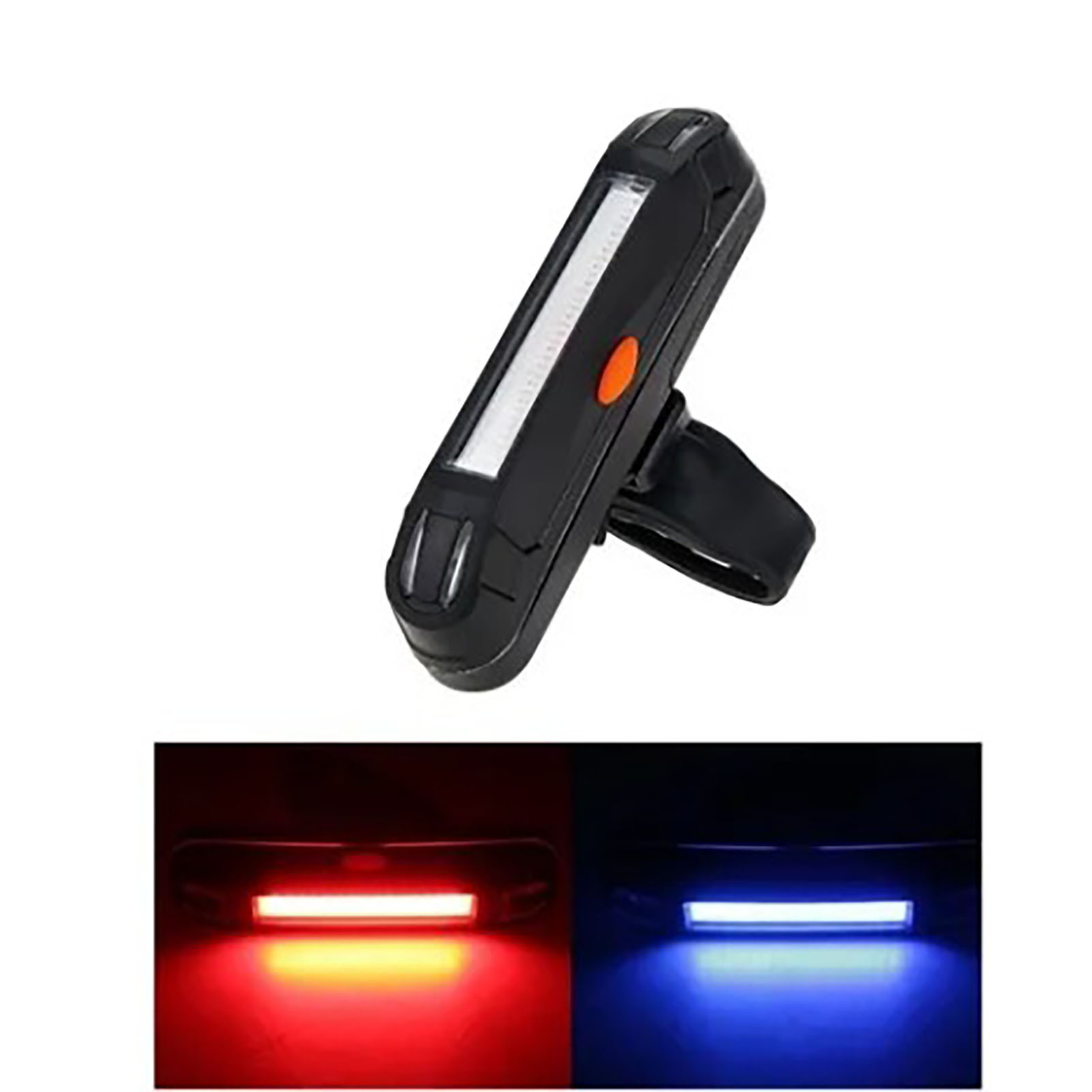 Fahrradrücklicht, Usb-aufladbares Rücklicht, Blaue Und Rote Blinker, Helles Cob-straßenlicht