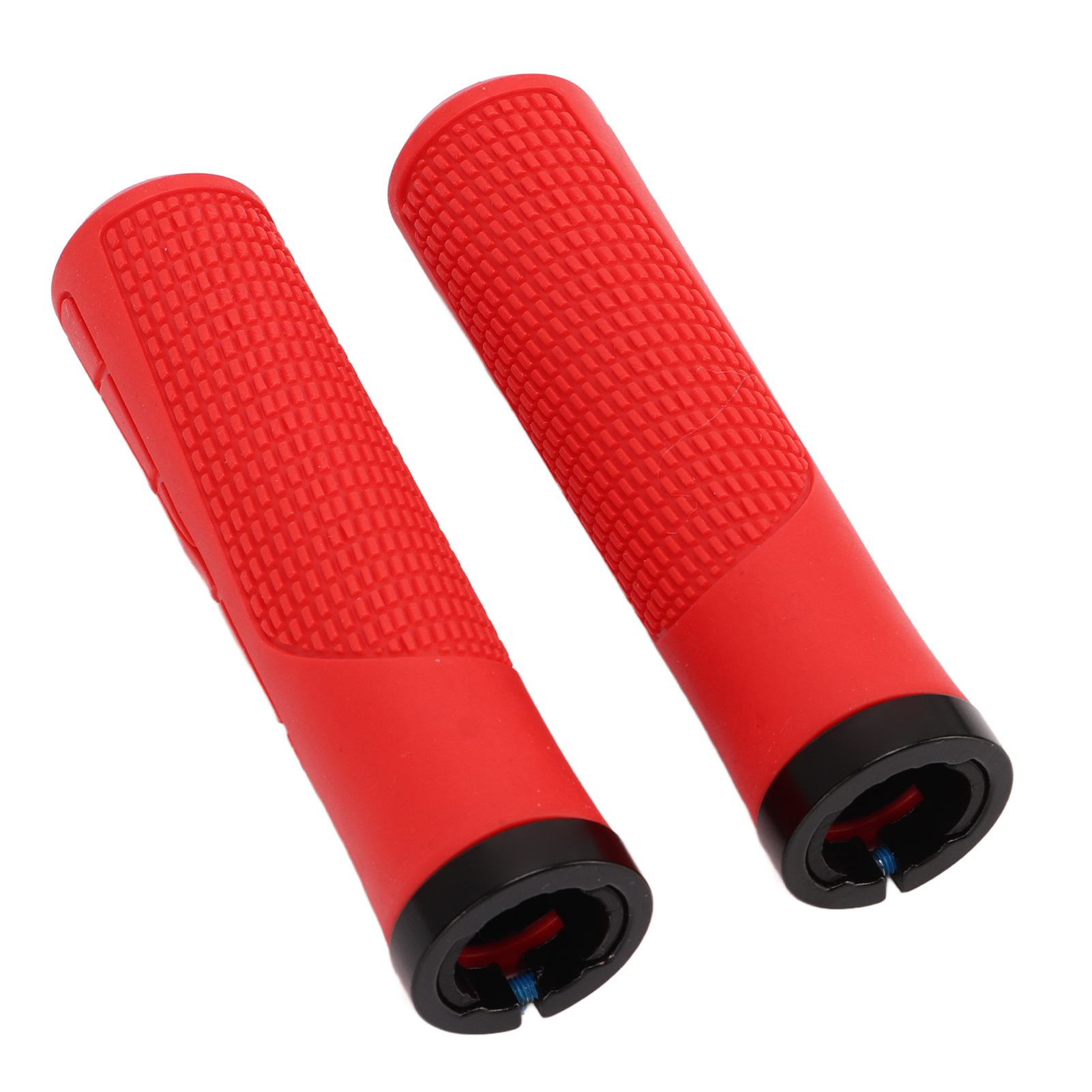 Zwei Fahrradlenkergriffe, Rutschfeste Lenkergriffe, Stoßdämpfende Mountainbike-lenkergriffe, Rot.