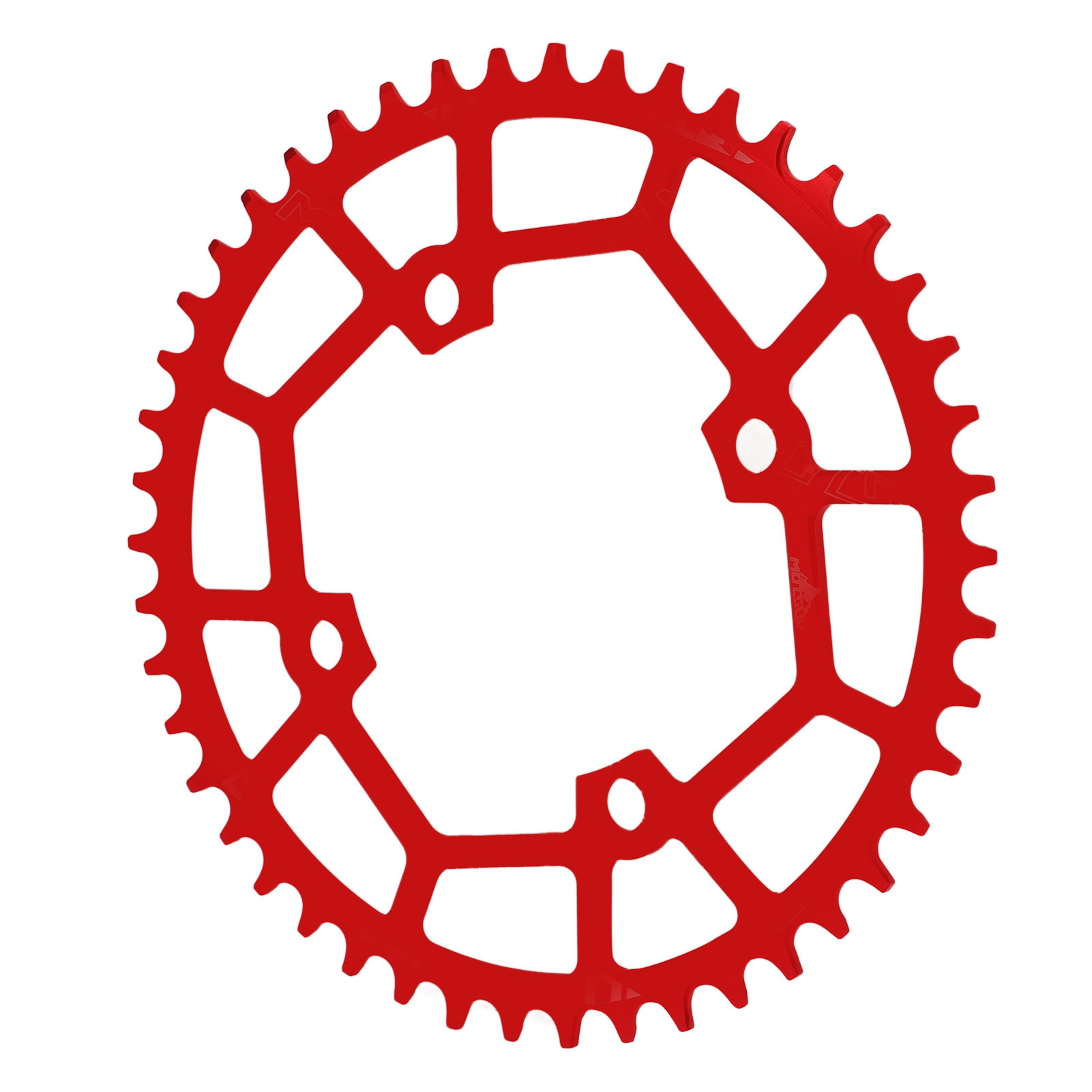 104bcd 46-zahn-mountainbike-kettenblatt Aus Aluminiumlegierung, Rot, Für Reduzierte Reibung Und Geräuschentwicklung.