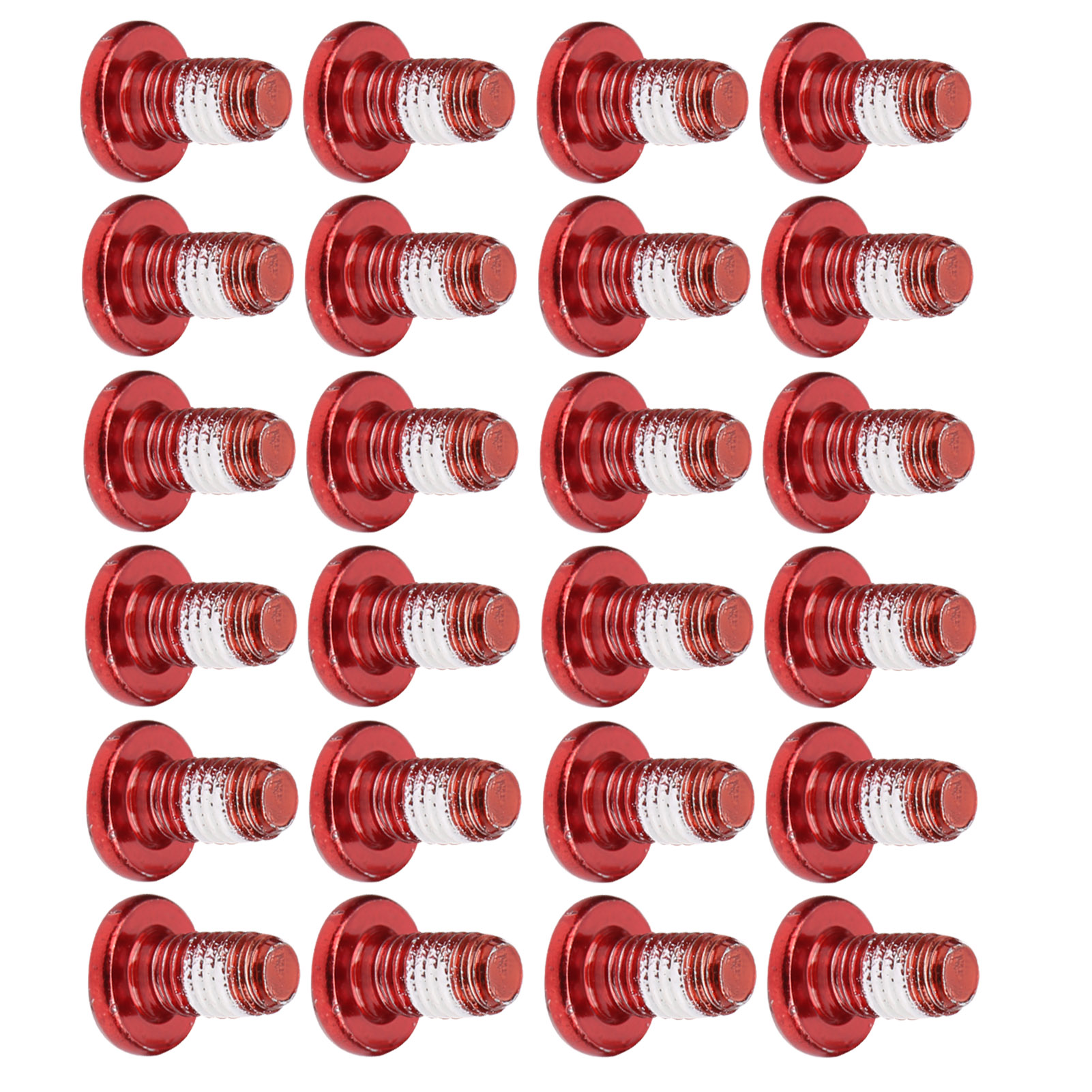 24 Ztto T25 Fahrradscheibenbremsschrauben, Farbige Schrauben M5x10 Mm/0,4 Zoll, Verschleißfester Stahl, Rot