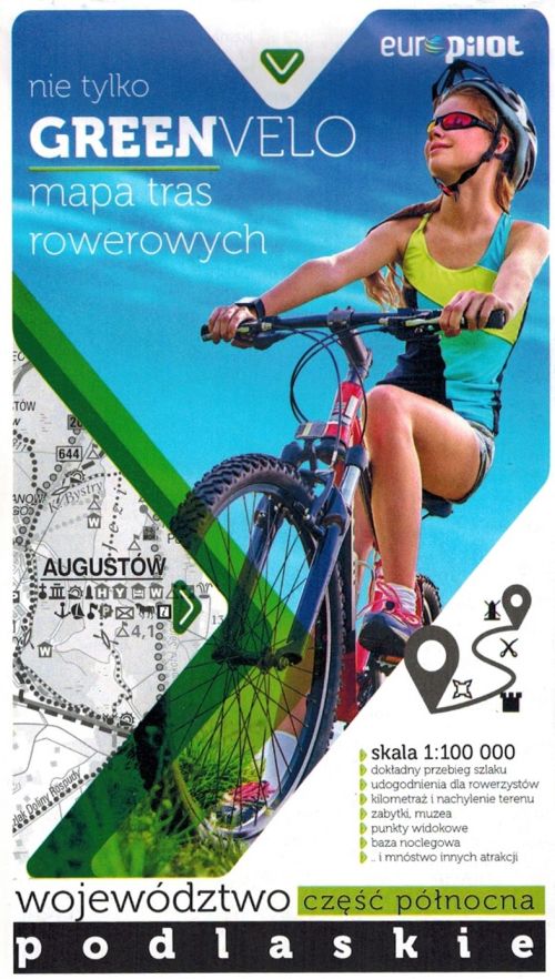 Woiwodschaft Podlachien, Nördlicher Teil. Touristische Karte Der Radwege. Nicht Nur Green Velo. Euro Pilot.