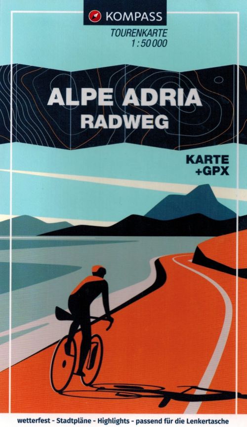 Alpe-adria 1:50.000. Laminierte Touristen- Und Radkarte 7059. Erschienen 2024. Kompass