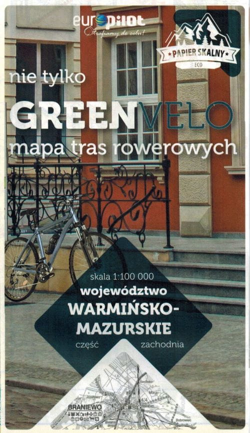 Woiwodschaft Ermland-masuren, Westteil. Wasserfeste Radkarte. Nicht Nur Green Velo. Euro Pilot.