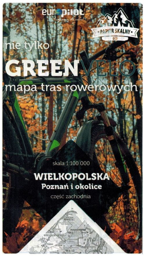 Poznań Und Umgebung, Westlicher Teil. Großpolen. Wasserfeste Radkarte. Nicht Nur Green Velo. Euro Pilot