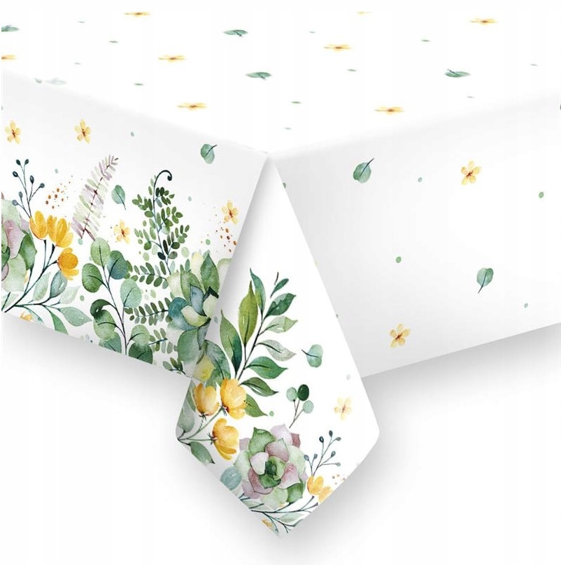 Papiertischdecke Mit Blättern, Zweigen Und Eukalyptusmotiv Im Boho-stil, Ideal Für Geburtstage Oder Kommunionen, 120 X 180 Cm