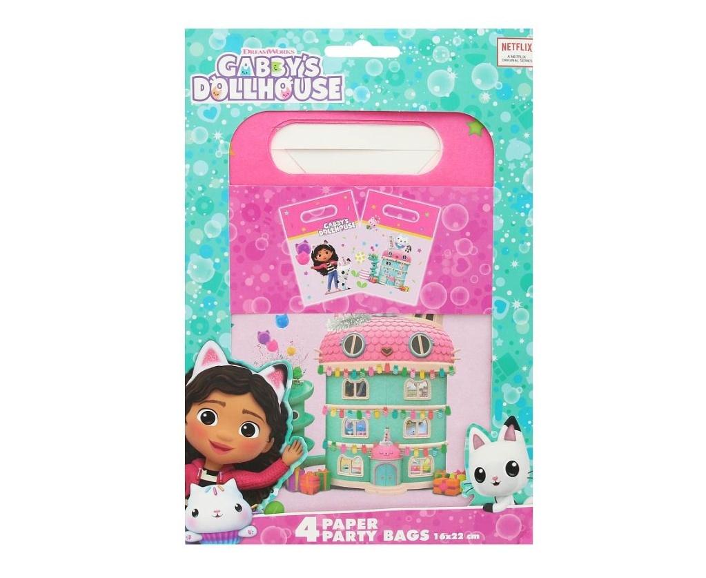 Geschenktüten Aus Papier, Motiv: Gabi Katzenhaus, 4 Stück.