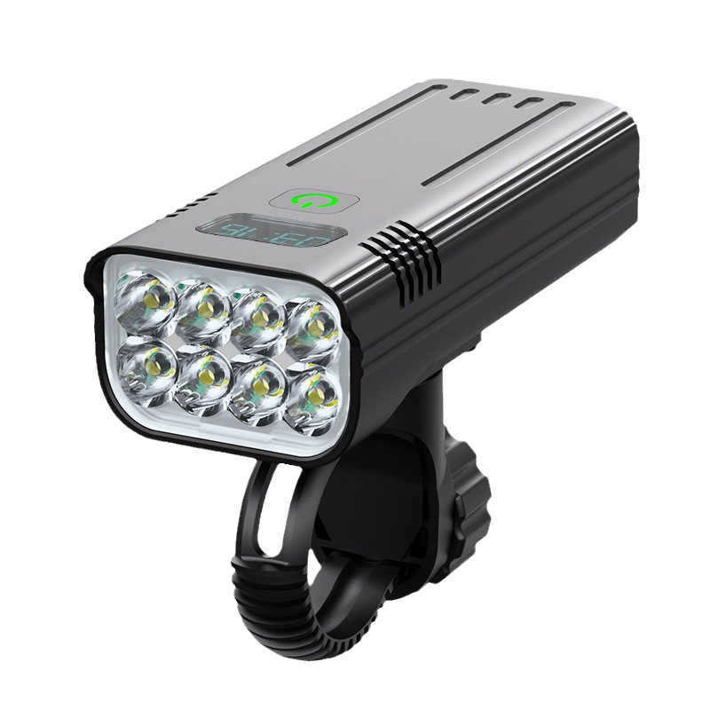 Fahrrad-frontbeleuchtung, 8000 Lumen, Superhell, 8 Leds, 5200 Mah, Usb-aufladbar, Leistungsanzeige Und 5 Beleuchtungsmodi, Ipx5 Wasserdicht [gpa]