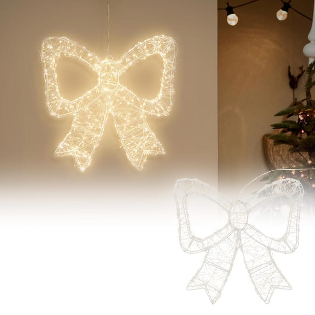 Ecd Germany Led Weihnachtsschleife, Led Schleife Weihnachten Mit Timer