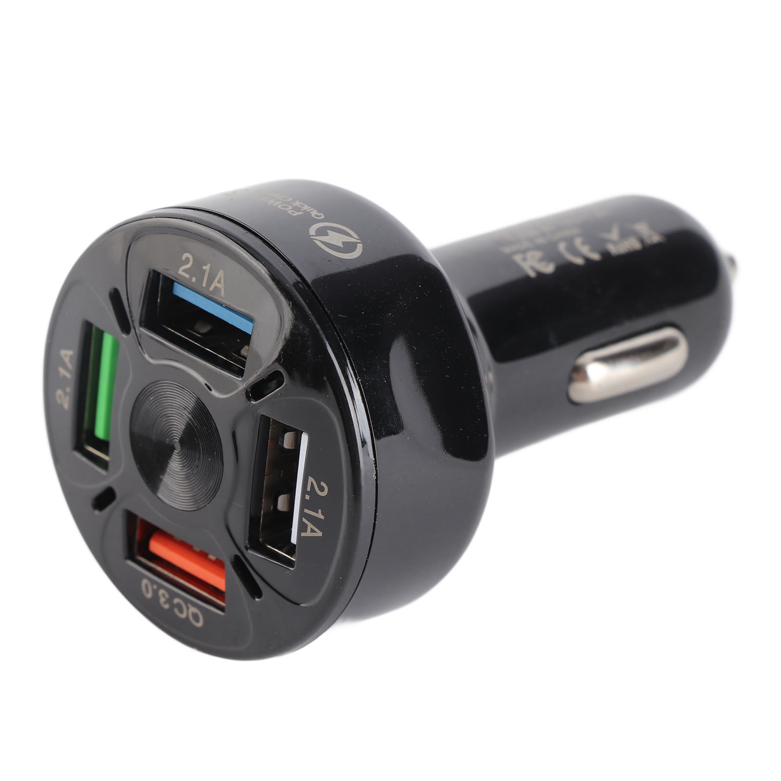4-in-1 Kfz-ladeadapter, 7a 35w Ausgang, Schnellladefunktion, Mini Mit Usb-anschlüssen.
