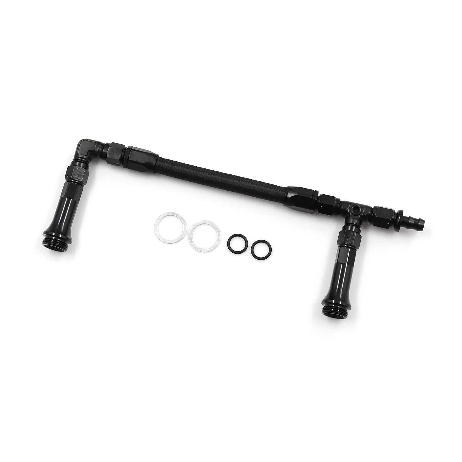 An6 Doppelte Kraftstoffleitung Mit Stahlflex-ummantelung, Ersatz-doppelpumpe Aus Aluminiumlegierung Für Holley 4150 Vergaser, 7/8''-20 Gewinde.