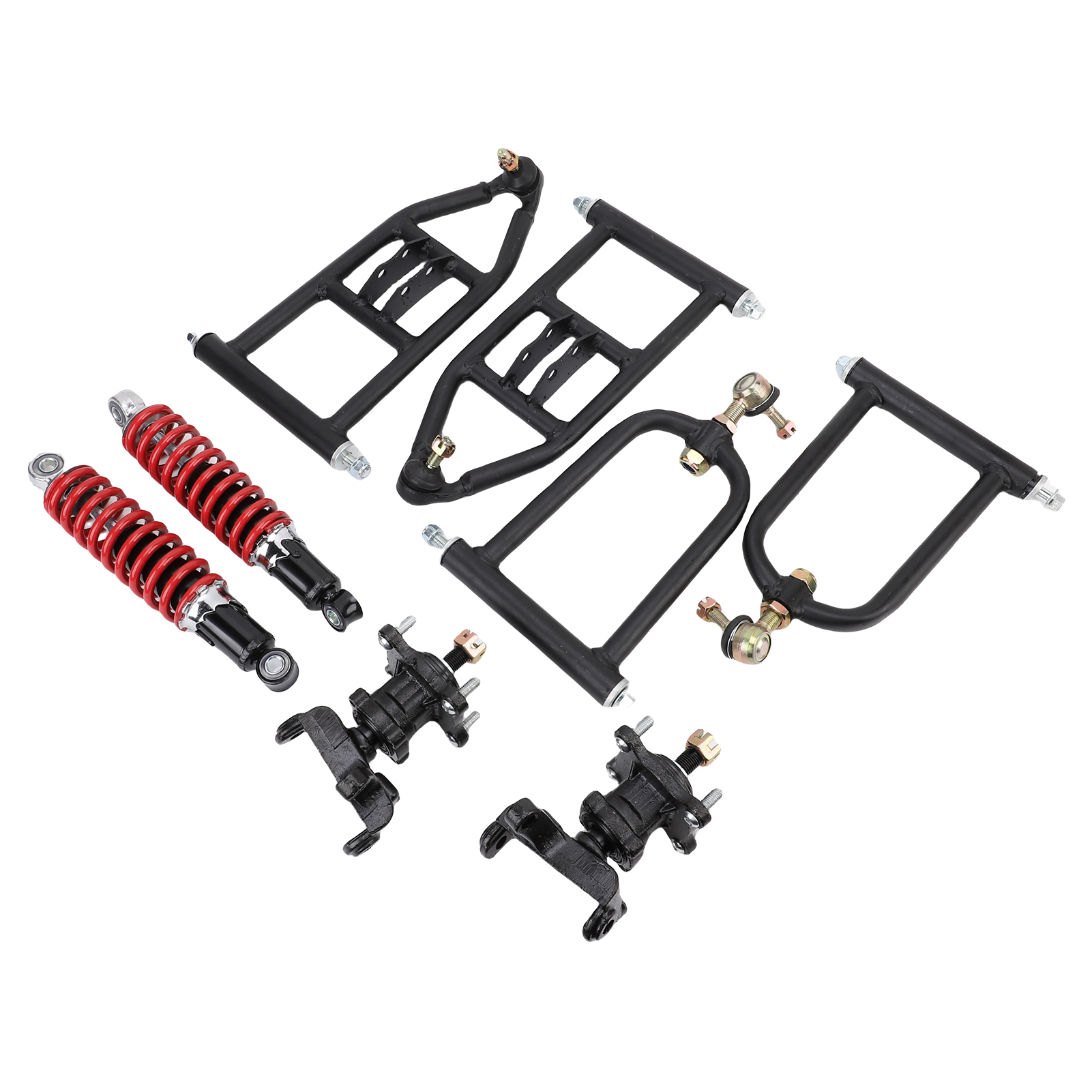 Vorderachs-schwingarm-kit, Hochfest, Oberer Und Unterer Stoßdämpfer, Lenkgelenkbolzen Für Go-kart, Elektro-atv, Quad.
