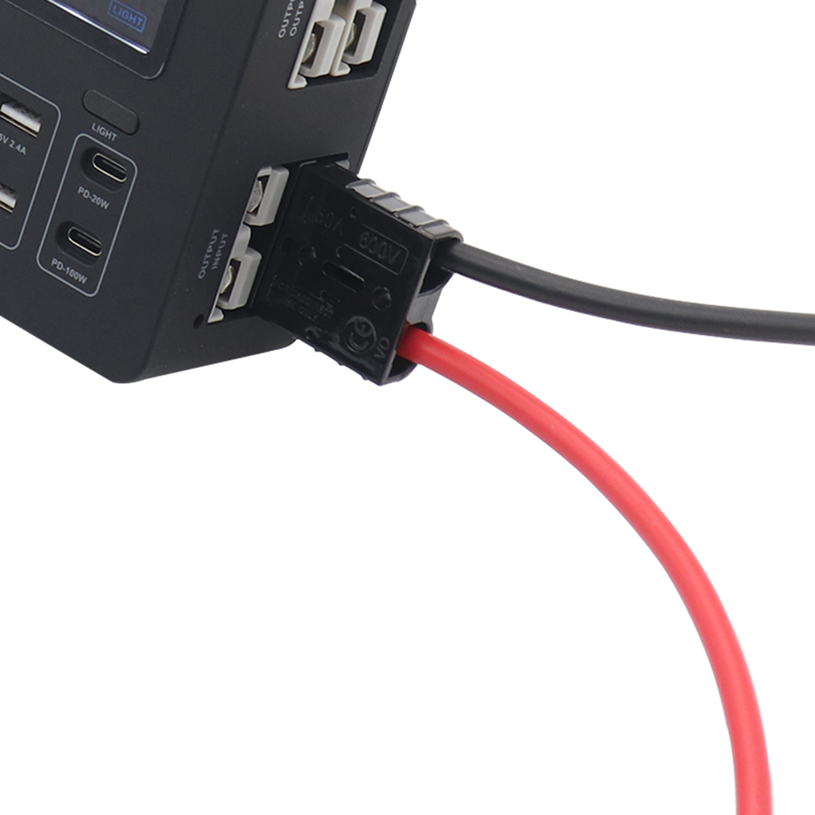 8awg Batterieadapterkabel Mit Typ-o-anschluss Und 50a-stecker, 50 Cm/19,69 Zoll.