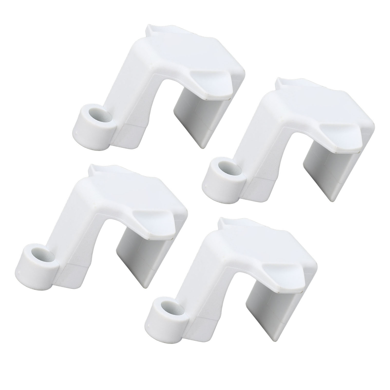 Nylon-bootsfenderclips, 4 Stück, Pontonhalterungen, Klampen Für 1 Bis 1,25 Zoll Vierkantreling, Weiß.