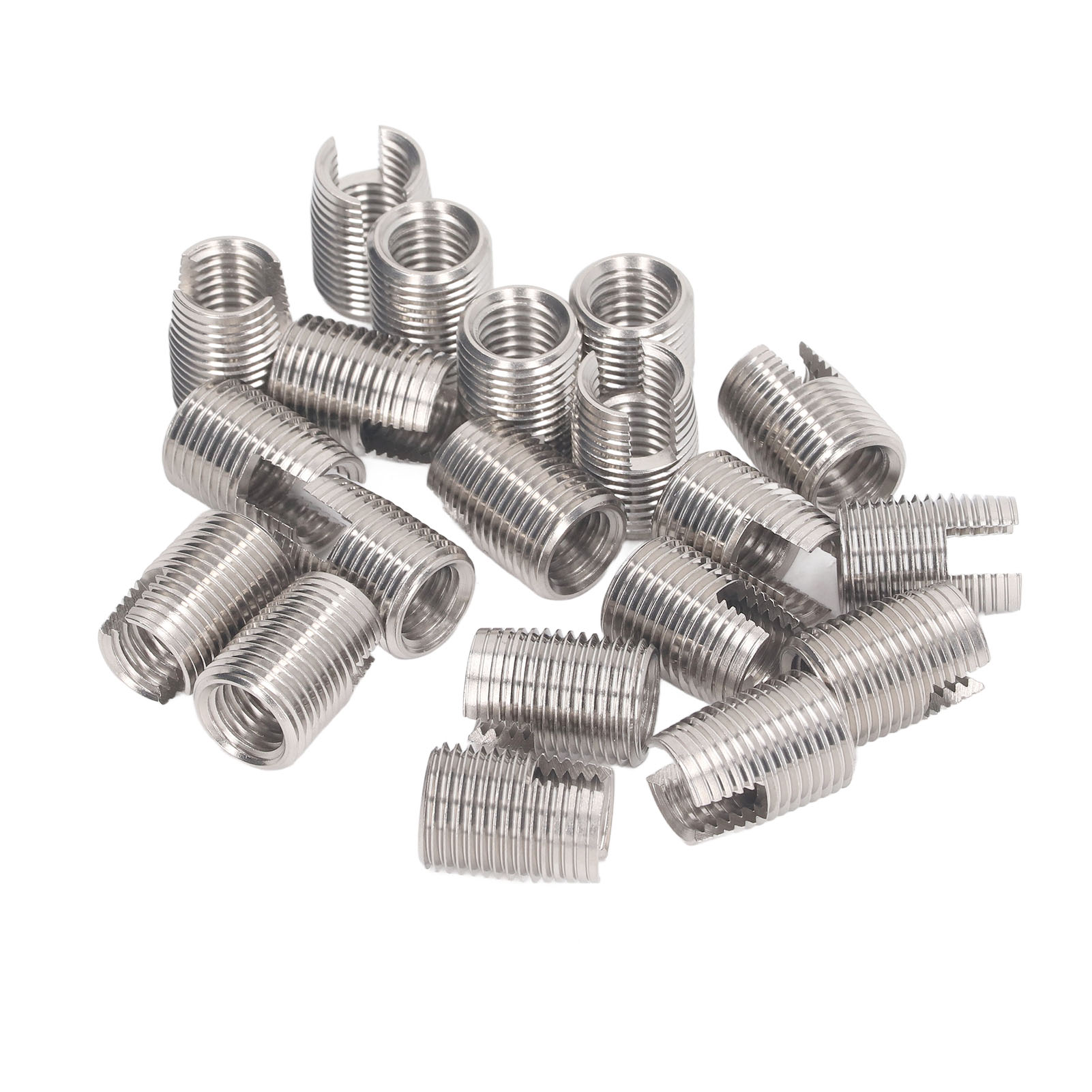 M16 X 1,5 Edelstahl-gewindeeinsatz Mit Schlitz, Selbstschneidend, 22 Mm Gewinde Für Den Einsatz Im Automobilbereich, 20 Stück.
