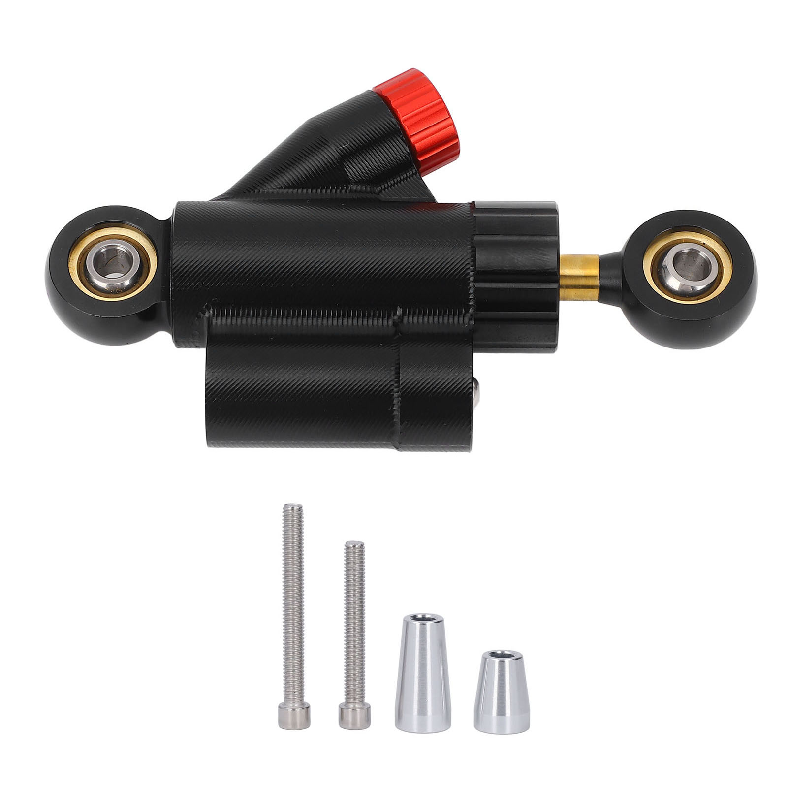 Cnc-verstellbarer Lenkungsdämpfer Für Motorräder, Universelle Sicherheitsvorrichtung Aus Aluminiumlegierung, Schwarz.