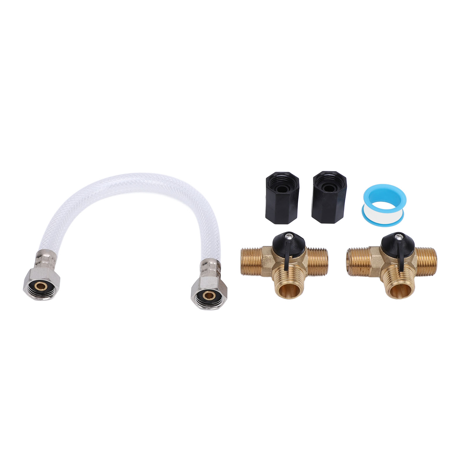 Wohnmobil-wassererhitzer-bypass-kit, 12-zoll-verstärktes Rohr, 1/2 Npt Messing-t-stücke, Rohrverschraubungen Und Dichtungsband-set.