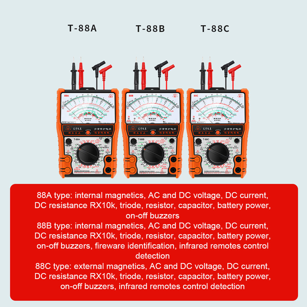2500v Zeigermultimeter, Volt-amperemeter, Spannung, Gleichstrom, Triode, Widerstand, Kondensator, Batterie, Ein-/ausschalter, Multifunktions-analog.