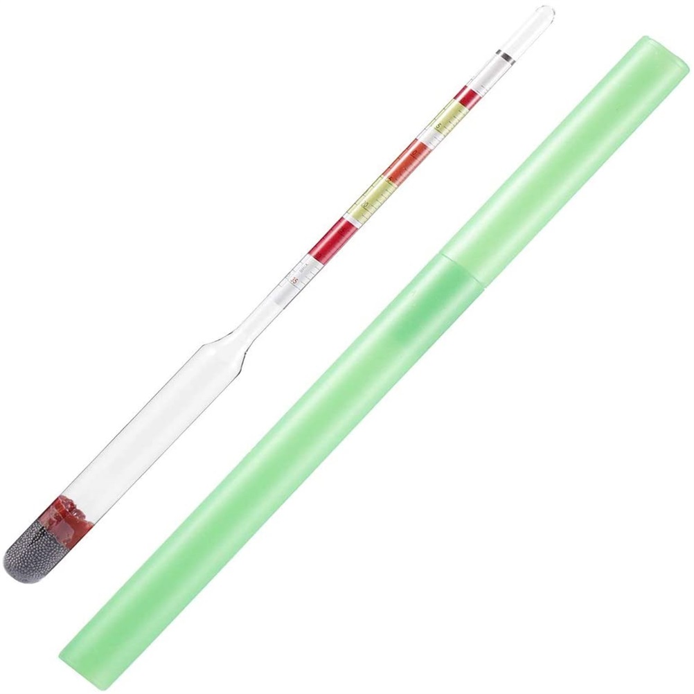 Glashydrometer Mit 3 Skalen, Brix-alkoholmessgerät Und Hydrometer In 1 Für Wein Und Bier, 255 X 15 Mm