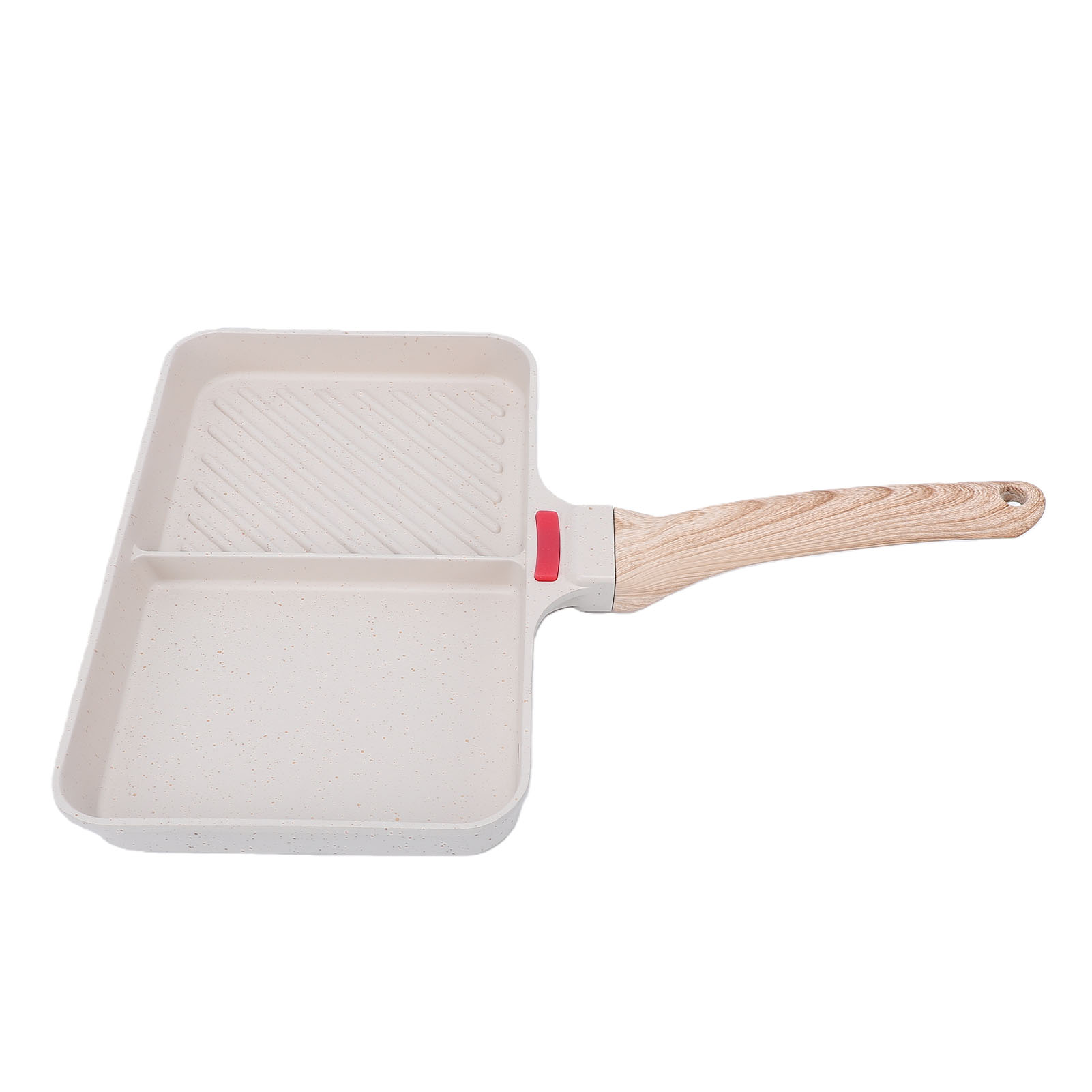 Zweiteilige Grillpfanne Aus Antihaftbeschichteter Aluminiumlegierung, Vielseitige Frühstückspfanne Mit Holzgriff, Ausführung 1