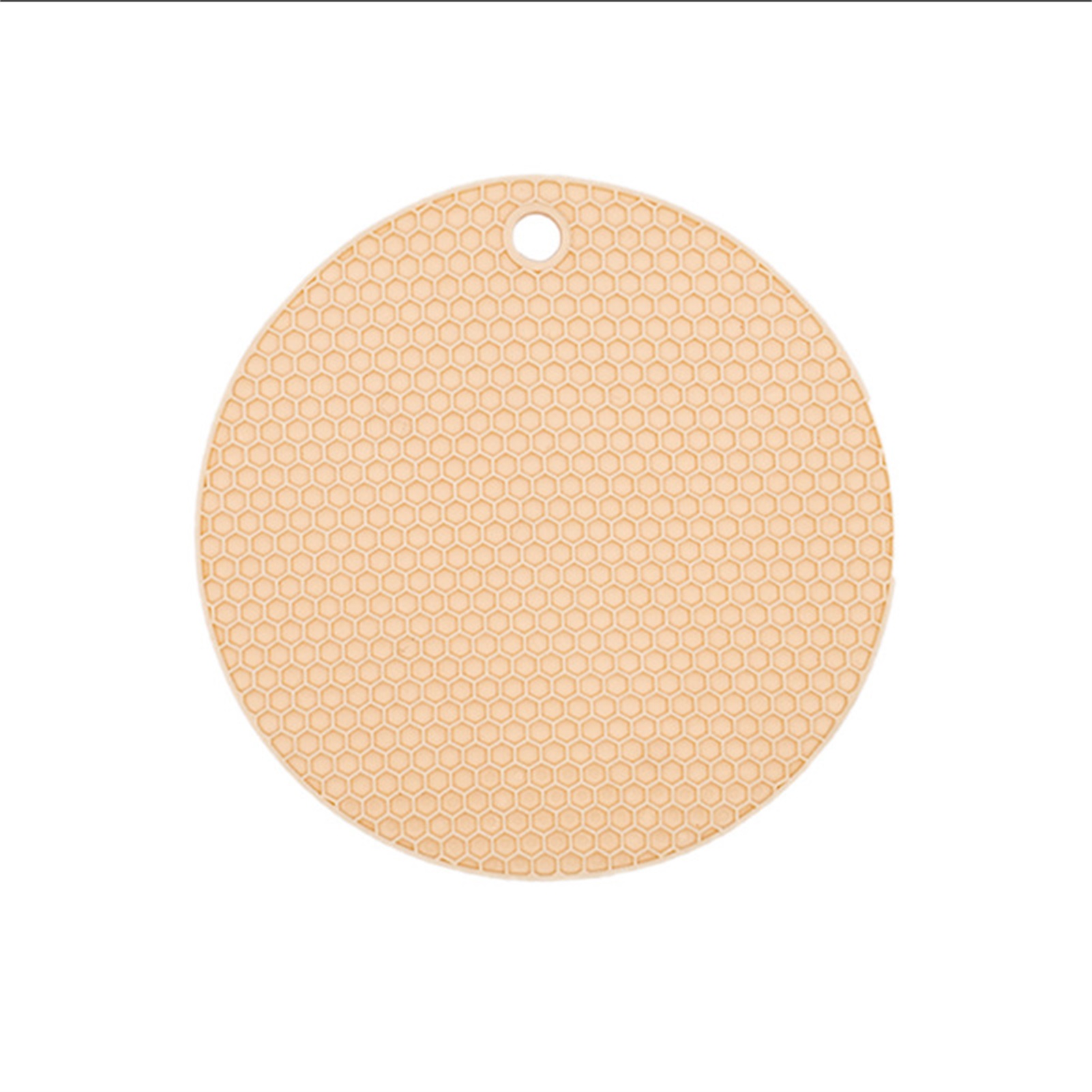 Rundes Platzset Aus Gummi, Ungiftig, Rutschfest, Hitzebeständig, Abwaschbar, Isolierende Tischunterlage Für Tassen Und Schüsseln, Beige, 17,5 Cm / 6,9 Zoll