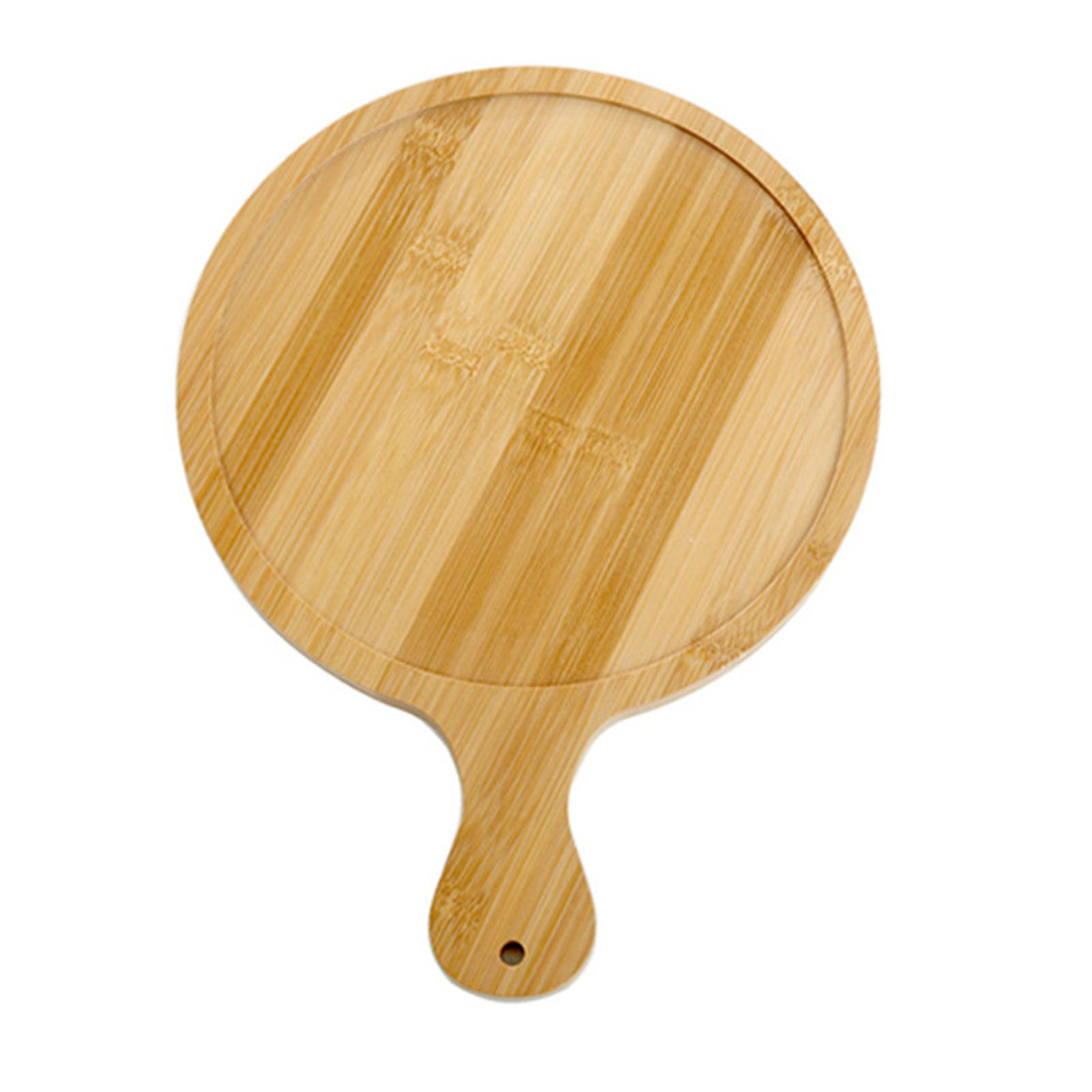 Pizzablech Aus Bambusholz, Klare Maserung, Angenehme Haptik, Runder Servierteller Aus Holz (15 Cm Durchmesser) Für Pizzen Mit 13 Cm Durchmesser